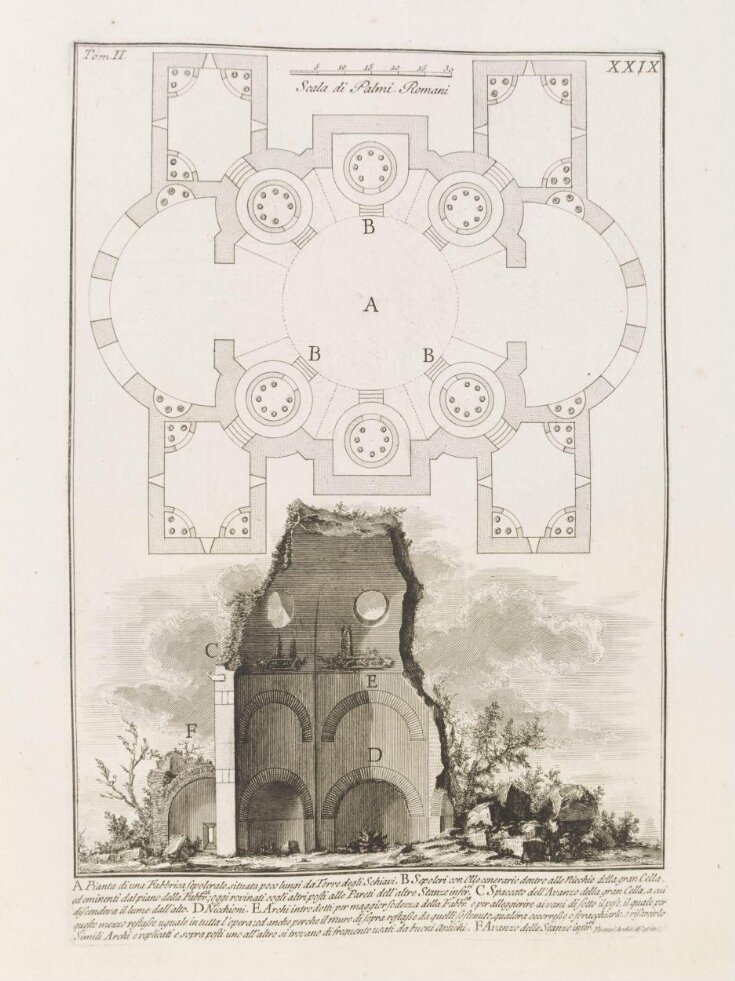 Plan of a sepulcral building not far from the Torre degli Schiavi top image