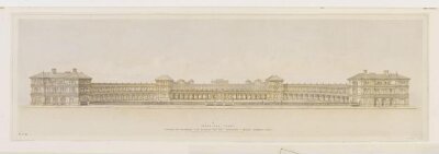 Principal Front: Façade of Buildings for Science and Art Department facing Cromwell Road