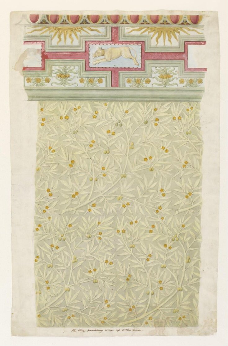 Design for the wall-decoration and cornice in the Green Dining Room, Victoria and Albert Museum top image