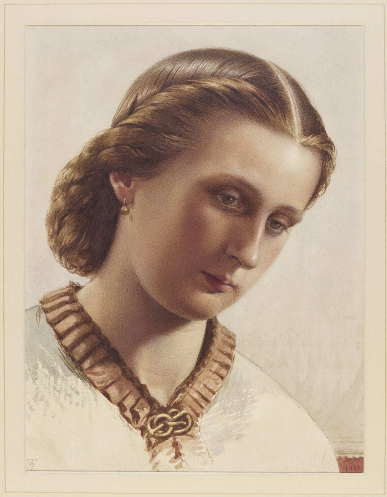A Female Head, William Cave Thomas, ca. 1840-70