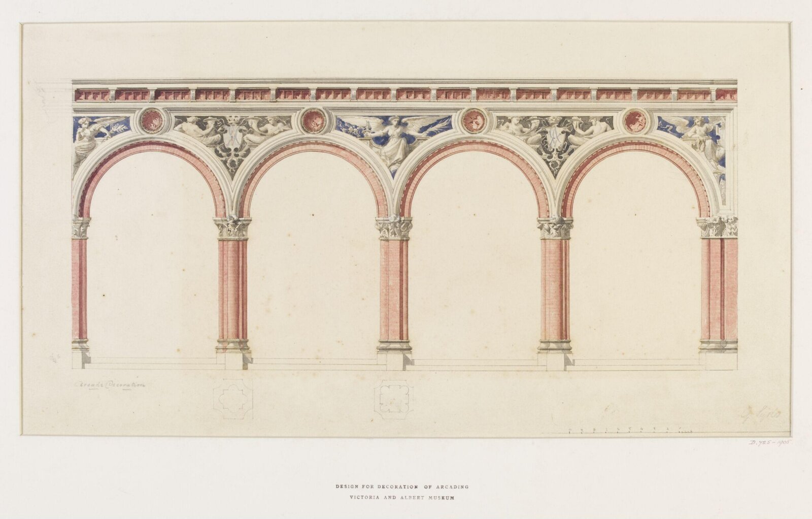 Arcade Decoration, Godfrey Sykes, mid 19th century