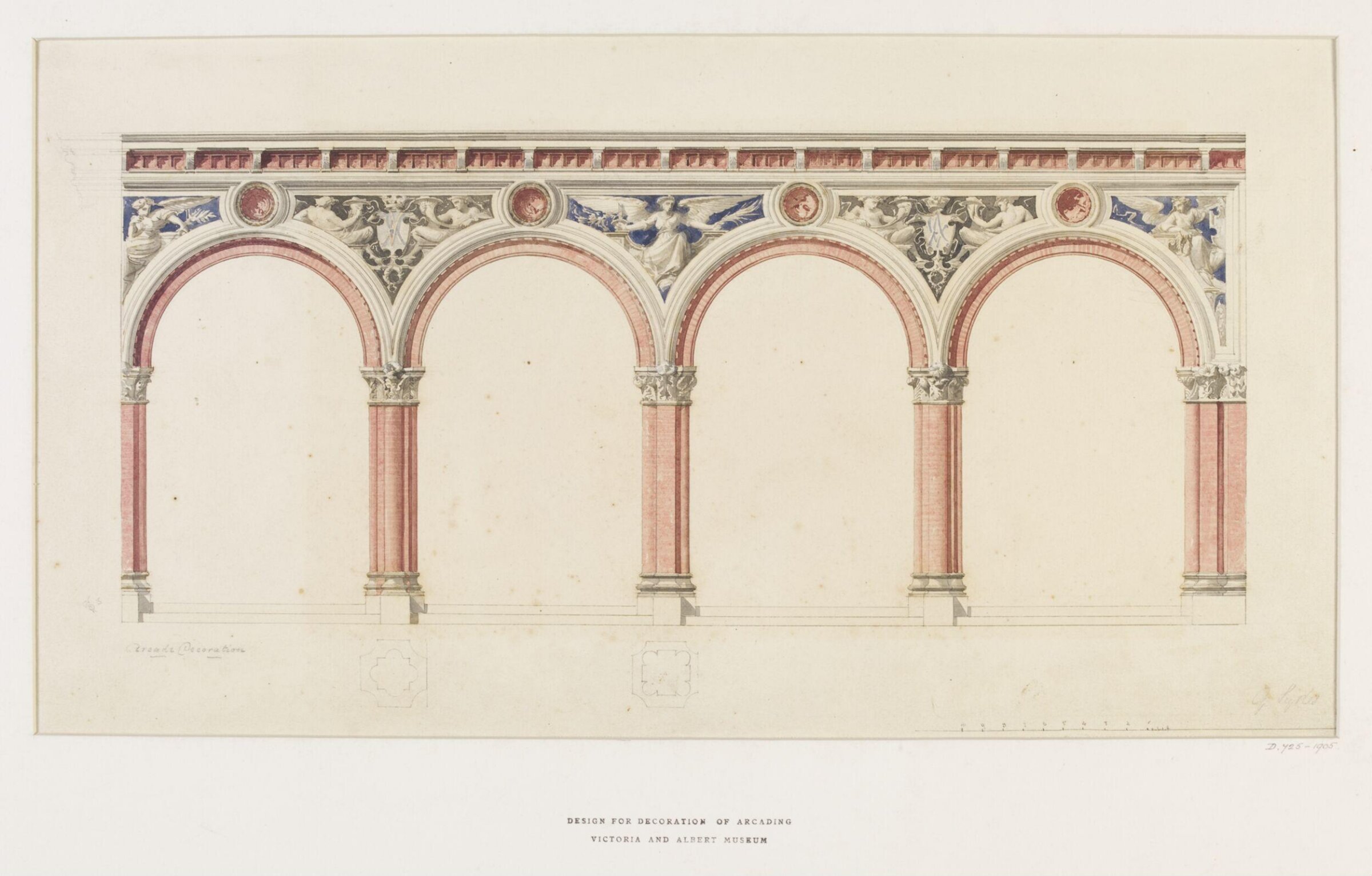 Arcade Decoration, Godfrey Sykes, mid 19th century