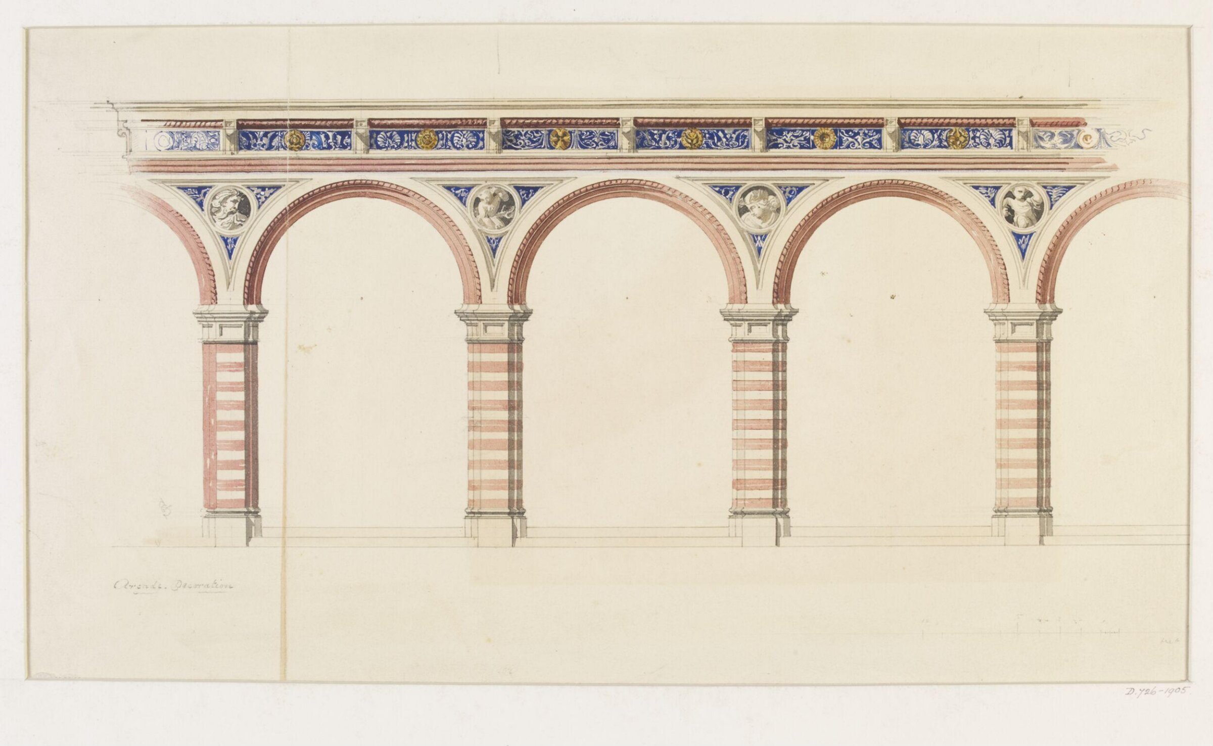Arcade Decoration, Godfrey Sykes, mid 19th century