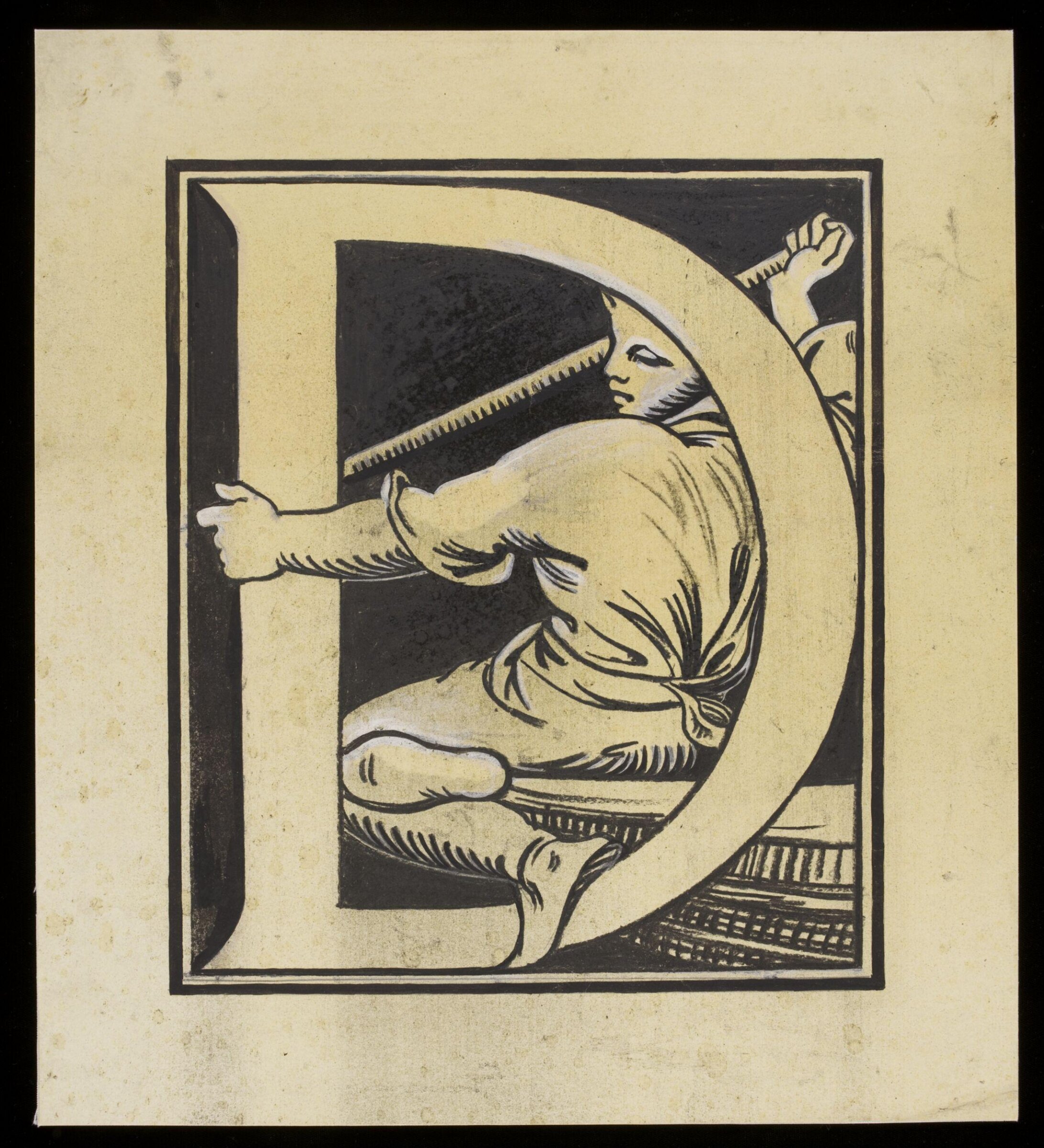 1 of 23 designs of letters for the inscription in Refreshment Rooms, the V&A, Godfrey Sykes, mid 19th century