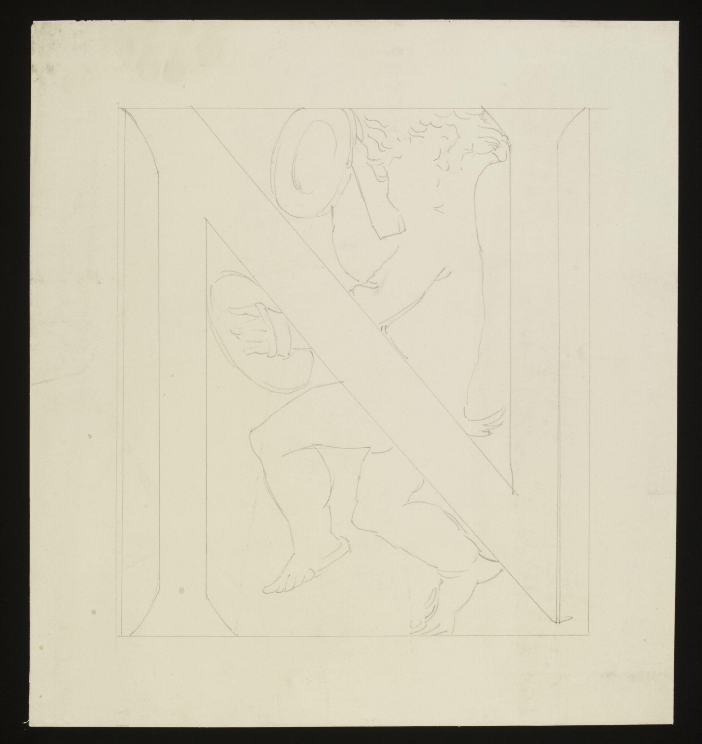 1 of 23 designs of letters for the inscription in Refreshment Rooms, the V&A, Godfrey Sykes, mid 19th century