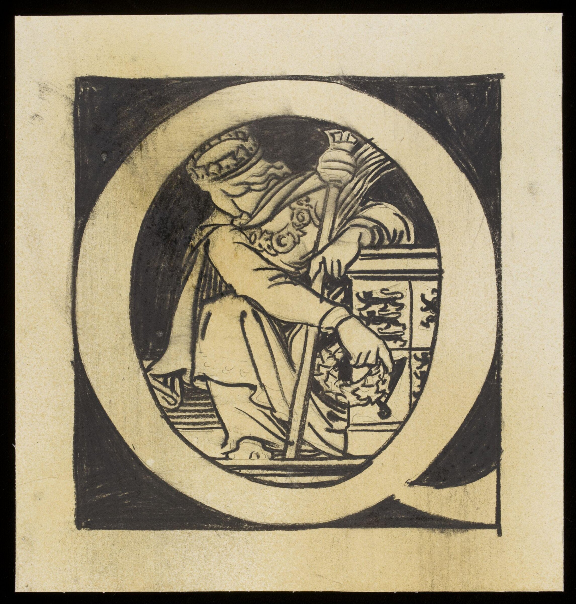 1 of 23 designs of letters for the inscription in Refreshment Rooms, the V&A, Godfrey Sykes, mid 19th century