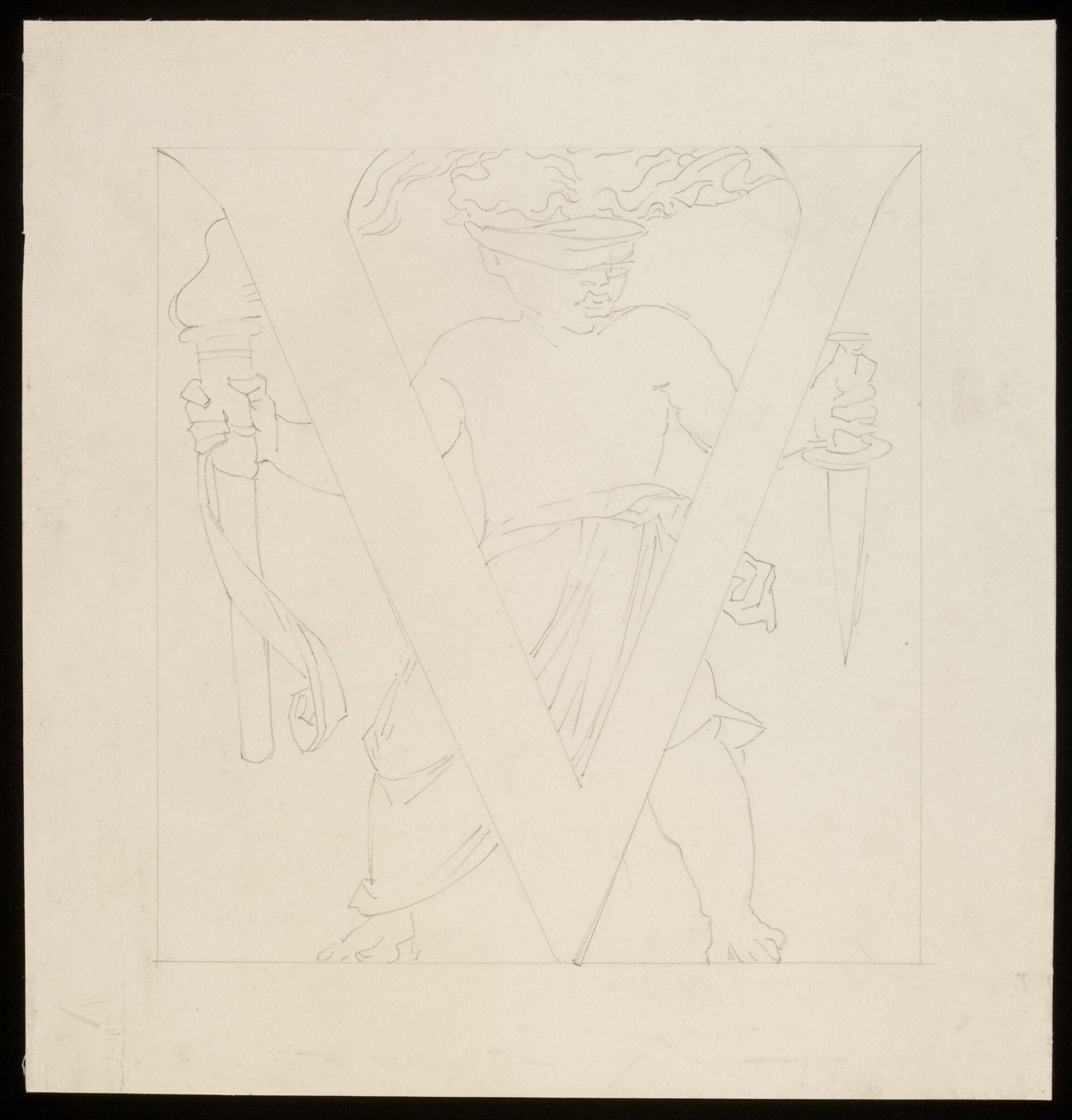 1 of 23 designs of letters for the inscription in Refreshment Rooms, the V&A, Godfrey Sykes, mid 19th century