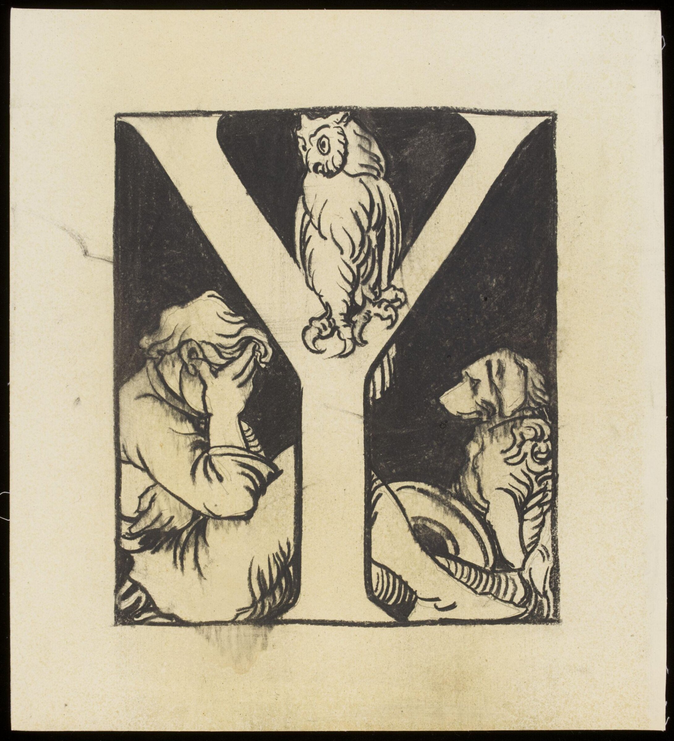 1 of 23 designs of letters for the inscription in Refreshment Rooms, the V&A, Godfrey Sykes, mid 19th century