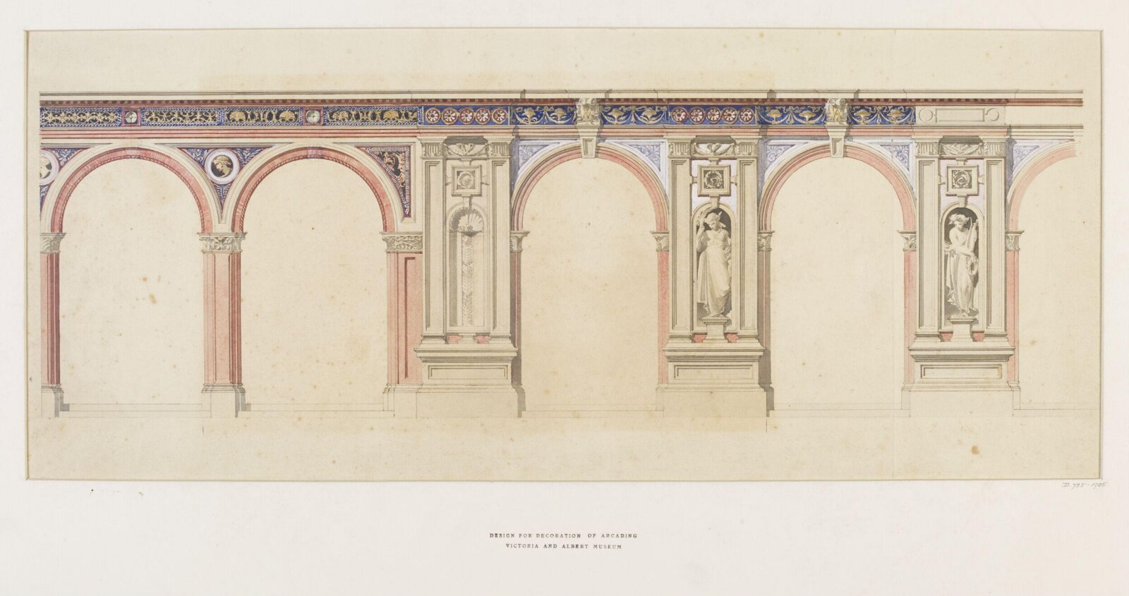 Arcade Decoration, Godfrey Sykes, mid 19th century