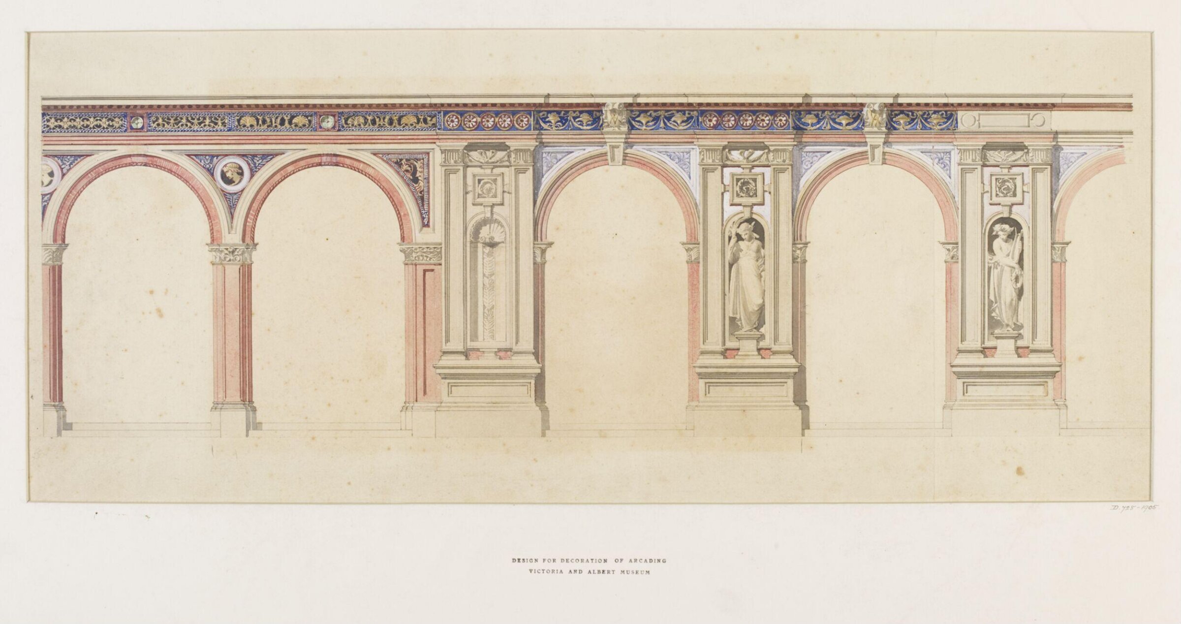 Arcade Decoration, Godfrey Sykes, mid 19th century