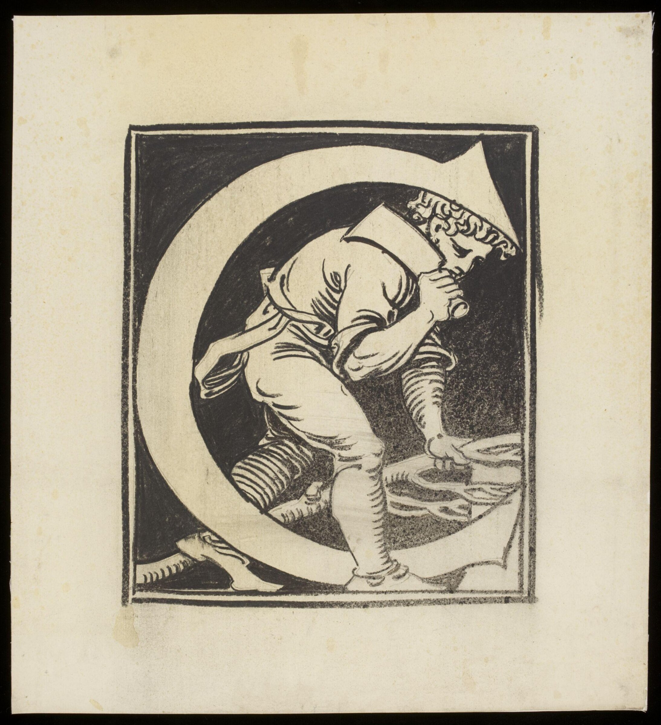 1 of 23 designs of letters for the inscription in Refreshment Rooms, the V&A, Godfrey Sykes, mid 19th century