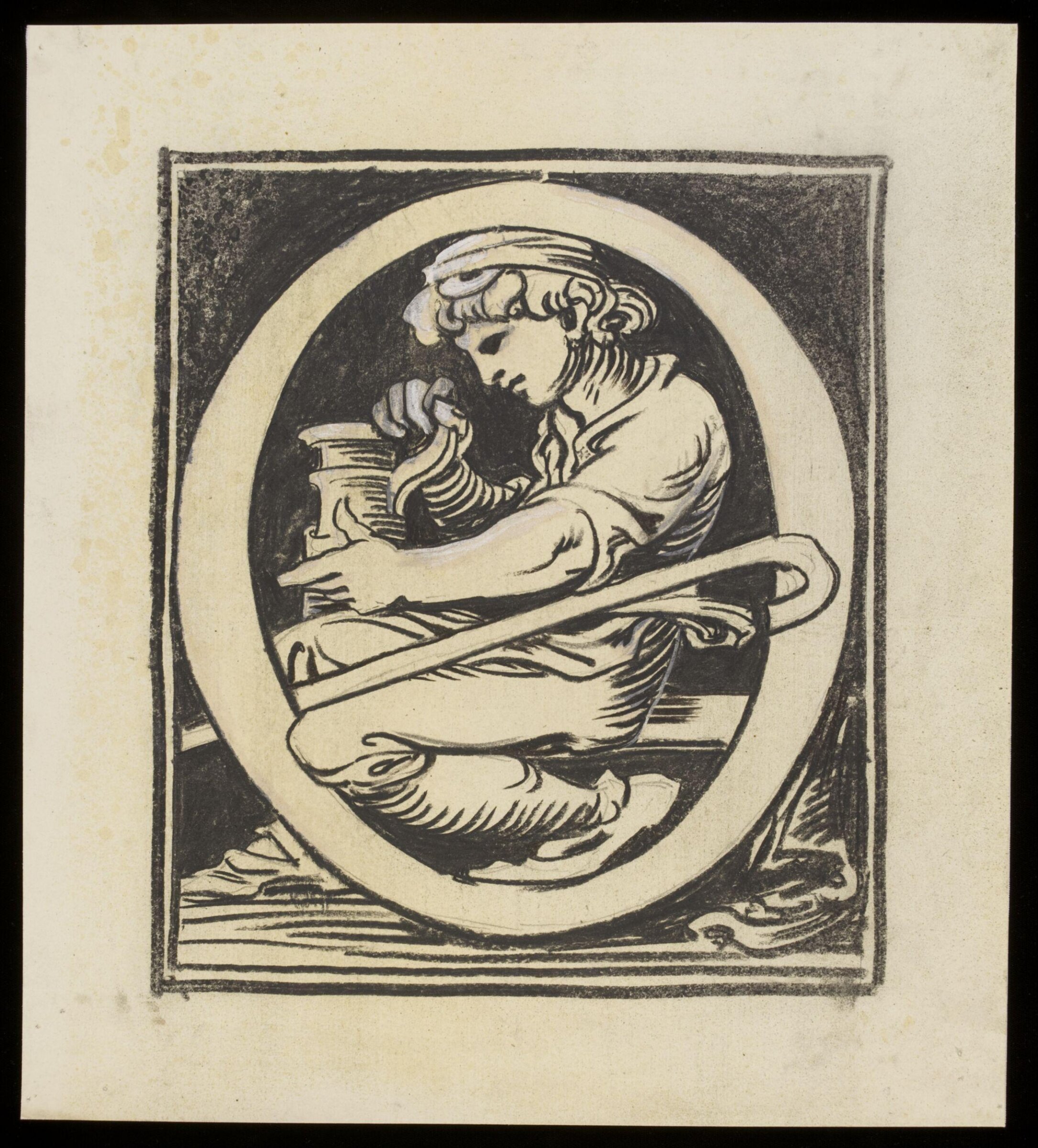 1 of 23 designs of letters for the inscription in Refreshment Rooms, the V&A, Godfrey Sykes, mid 19th century