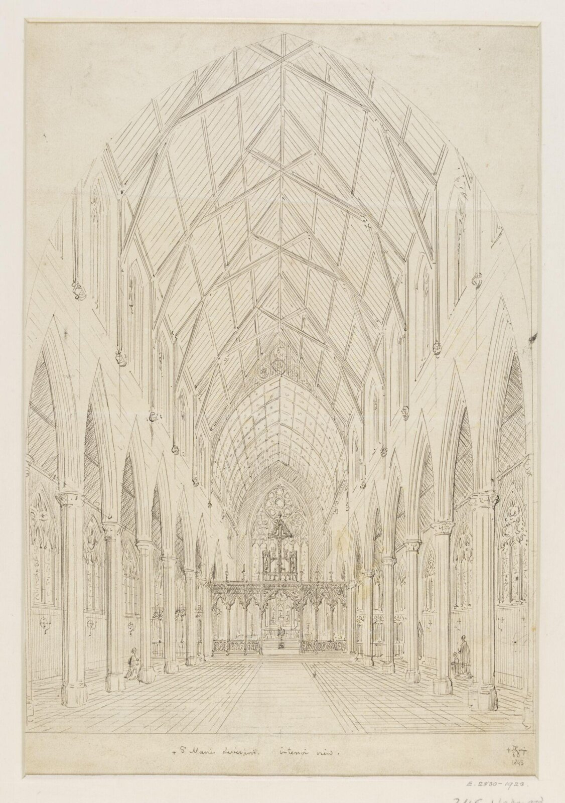 Drawing, A.W.N. Pugin, 1843