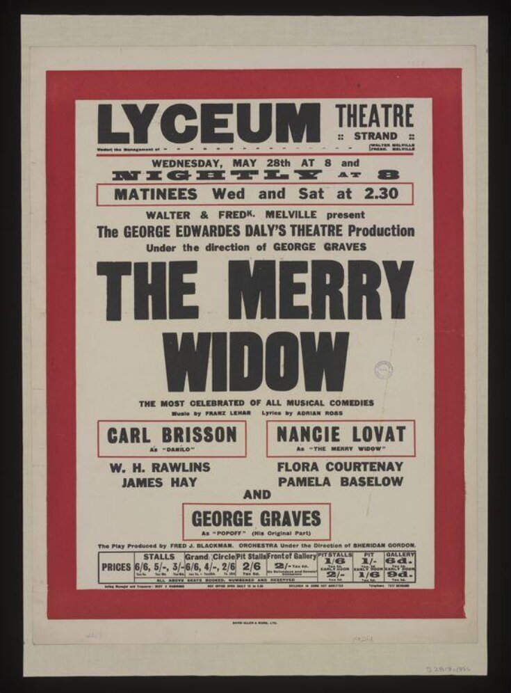 The Merry Widow poster top image