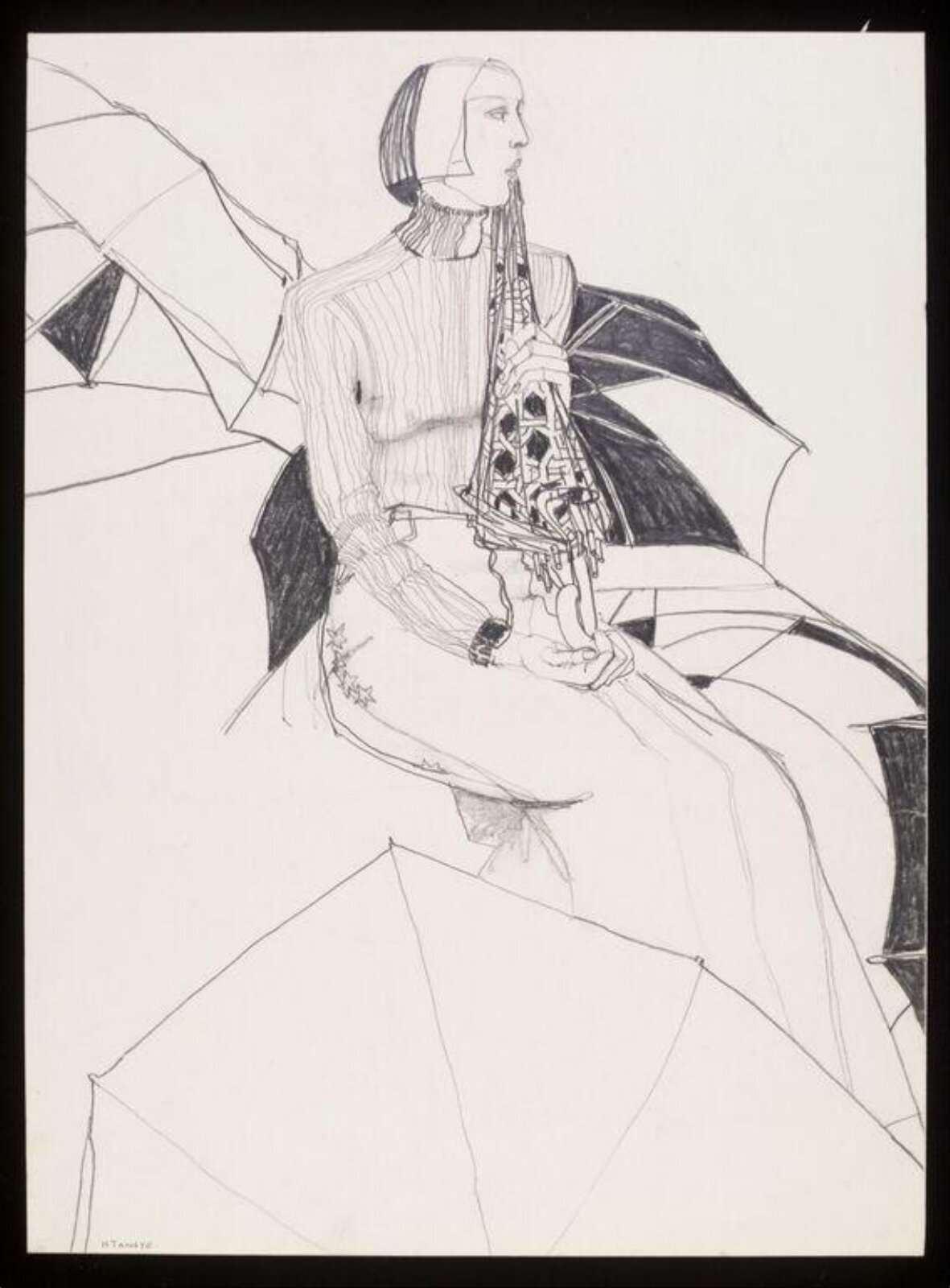 Drawing, Howard Tangye, 1970s
