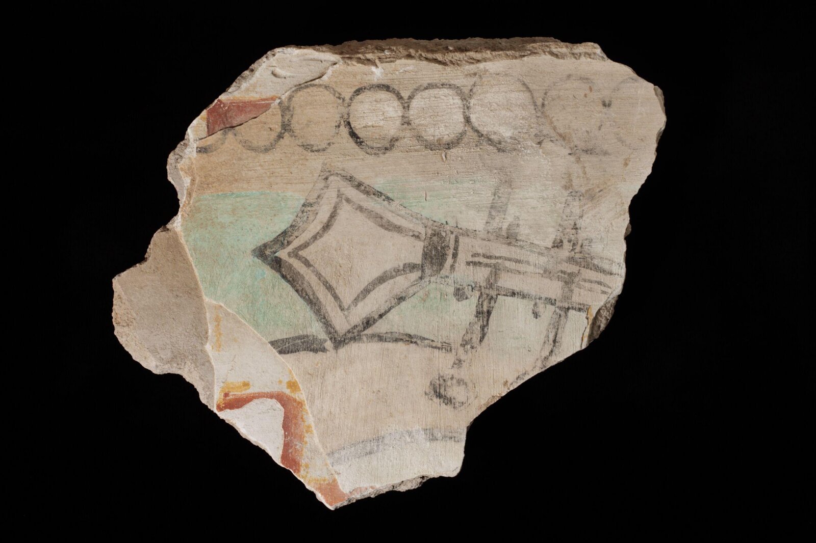 Wall painting fragment, 836-900
