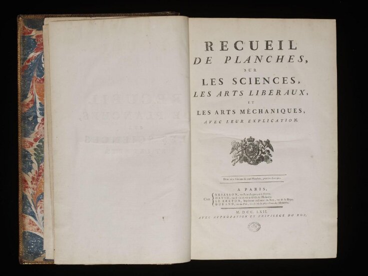 Plates to the Encyclopédie, ou Dictionnaire raisonné des sciences, des arts, et des métiers, vol. 1 image