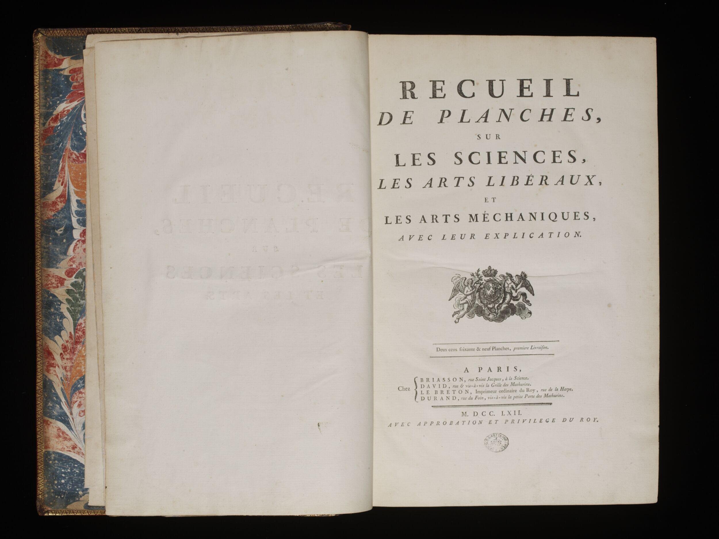 Plates to the Encyclopédie, ou Dictionnaire raisonné des sciences, des arts, et des métiers, vol. 1