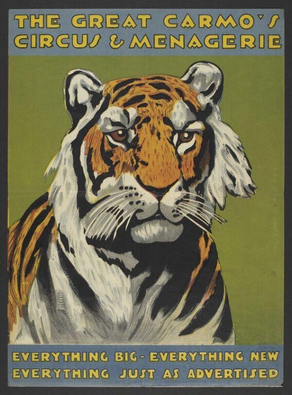 Circus Poster Wild Animal Menagerie Ringling Bros Barnum Circus Poster Polito Framed A Poster 