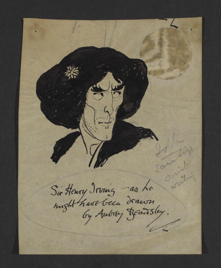 Sir Henry Irving - as he might have been drawn by Audrey Beardsley top image