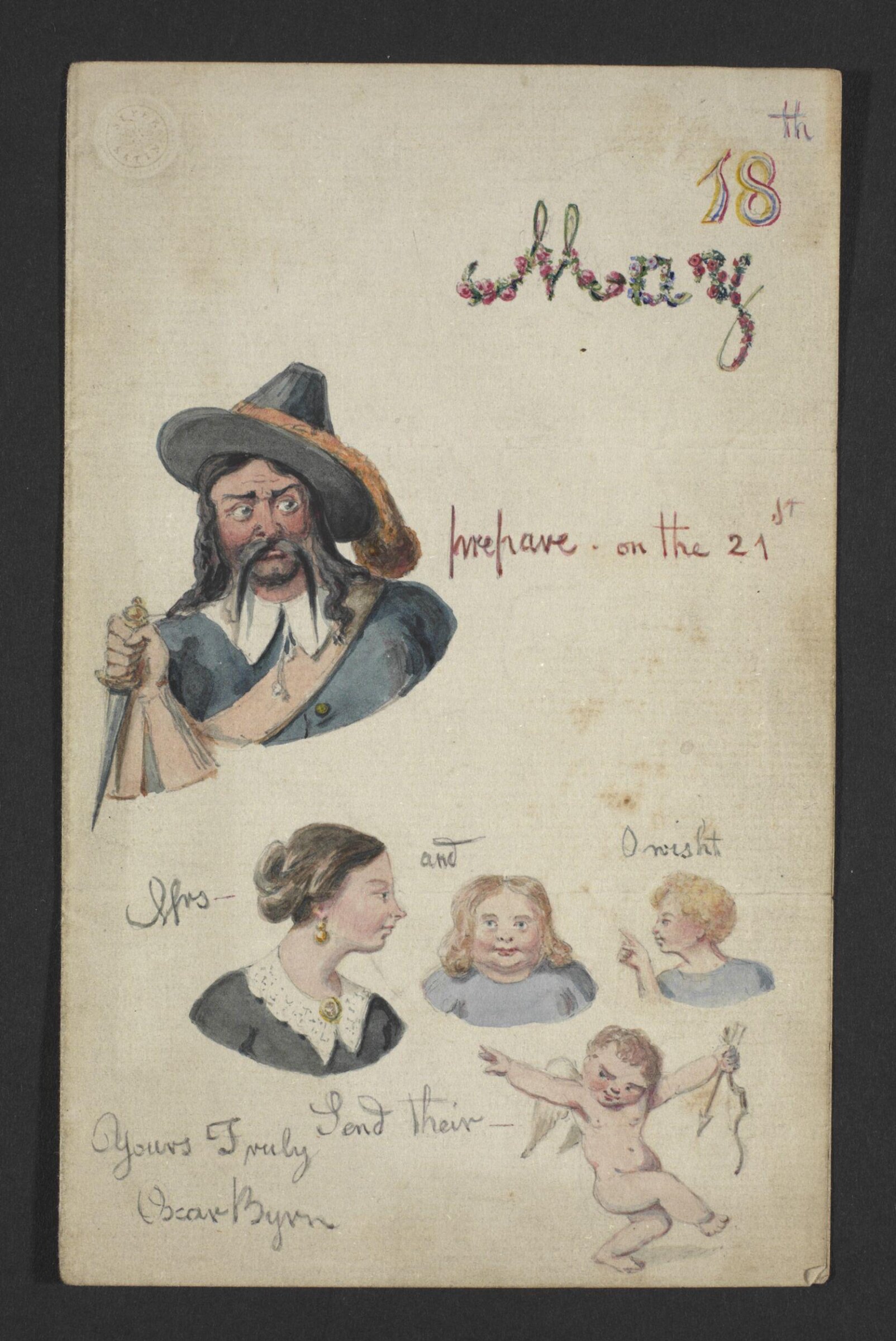 Drawing, Oscar Byrn, 19th century