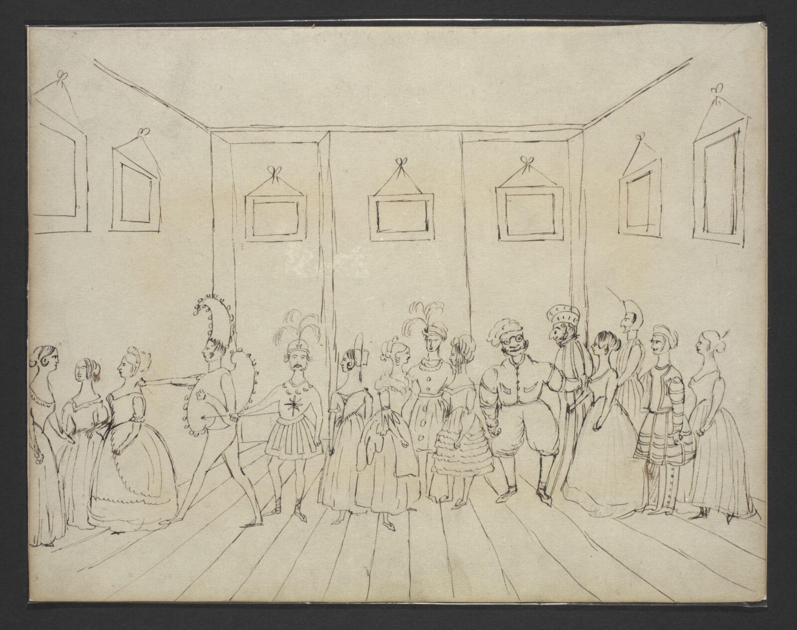 Theatre green room, ca. 1840