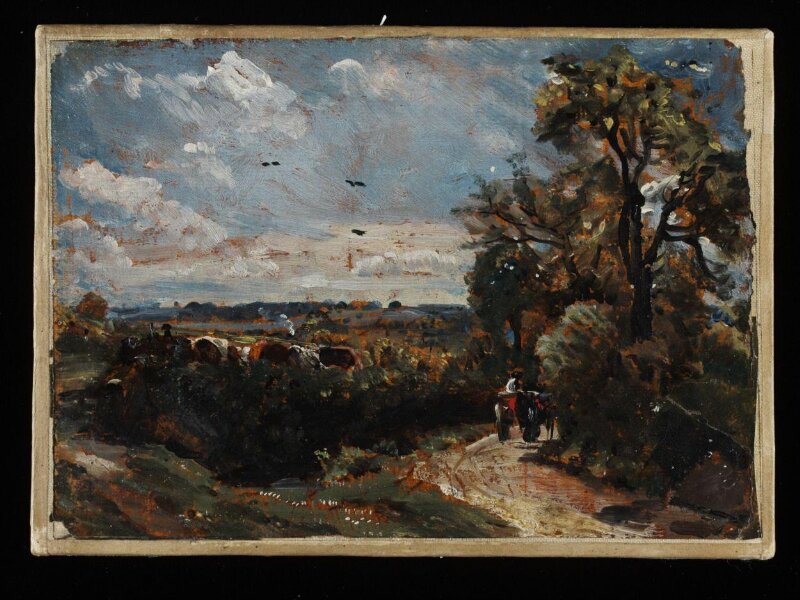 A Cart on a lane at Flatford