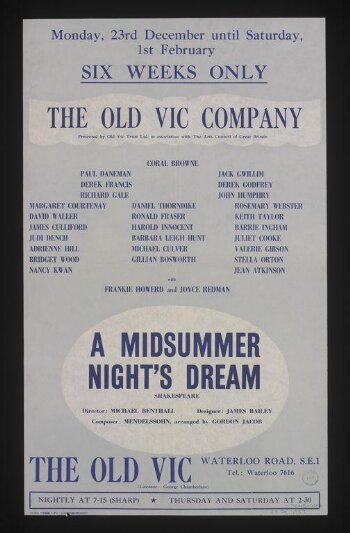 A Midsummer Night's Dream poster