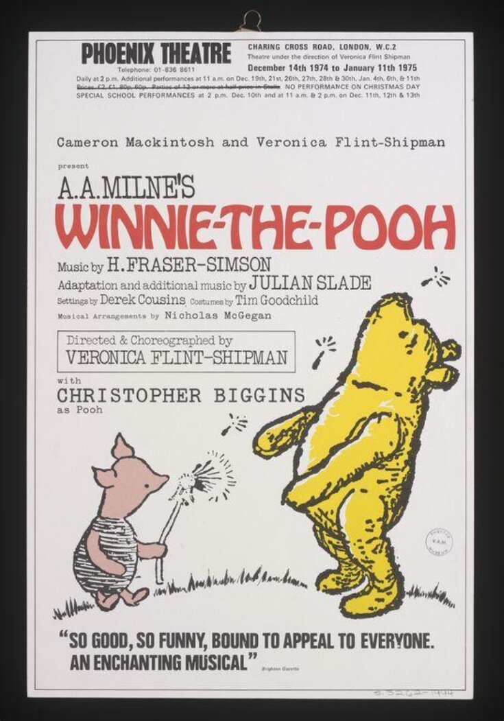 Original Winnie the Pooh V&A Museum Exhibition Poster