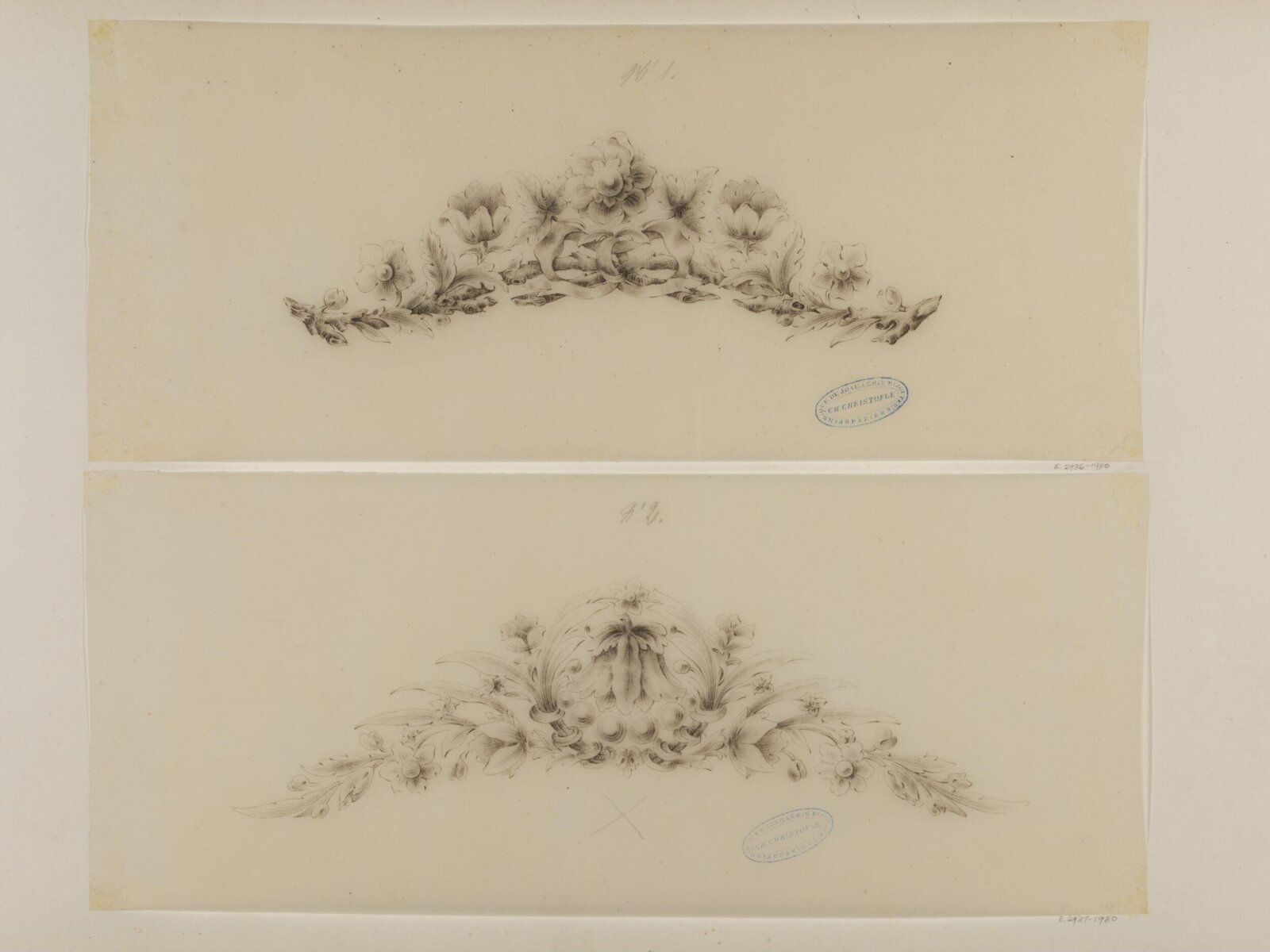 Drawing, Charles Christofle, mid 19th century