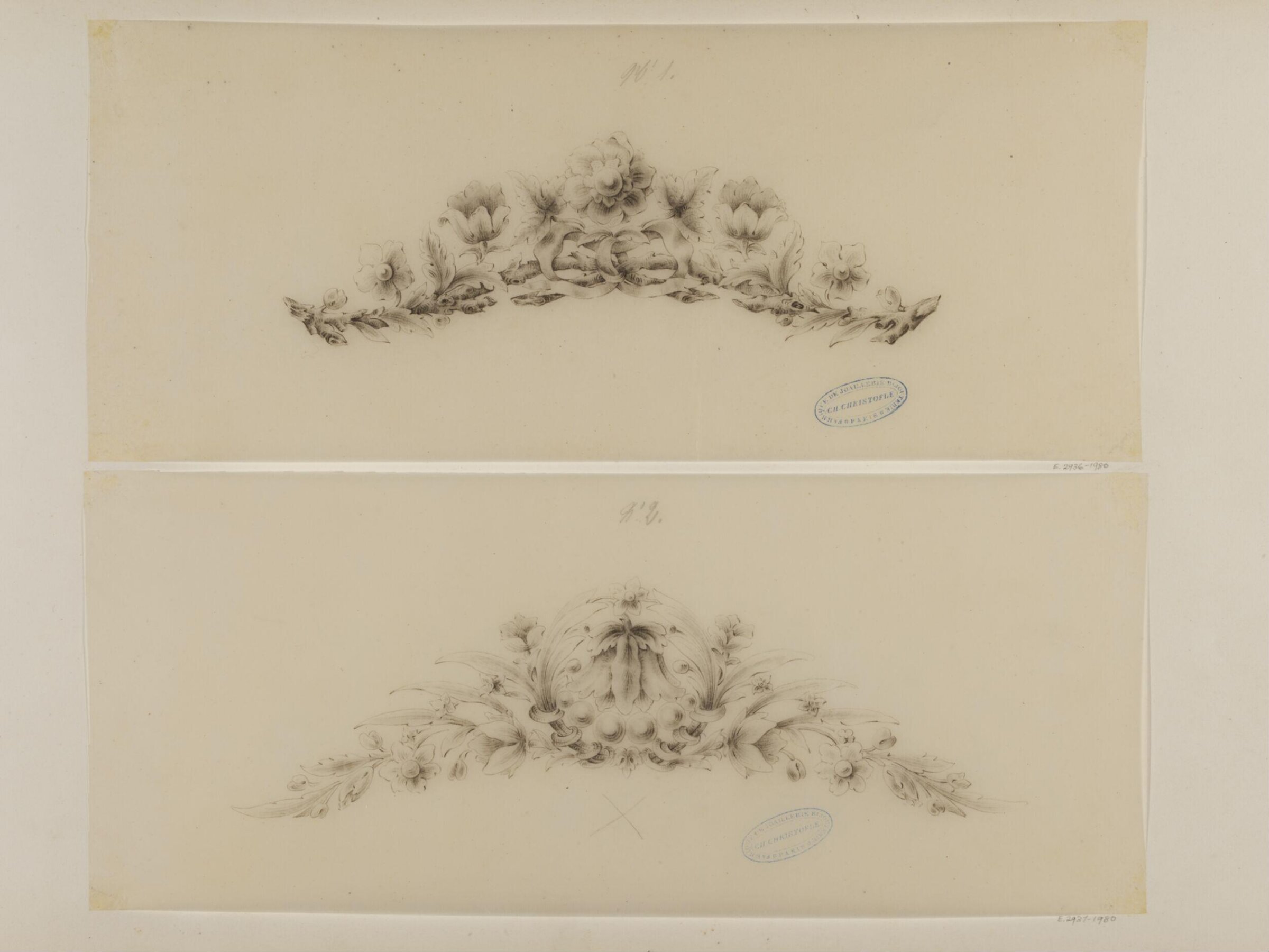 Drawing, Charles Christofle, mid 19th century