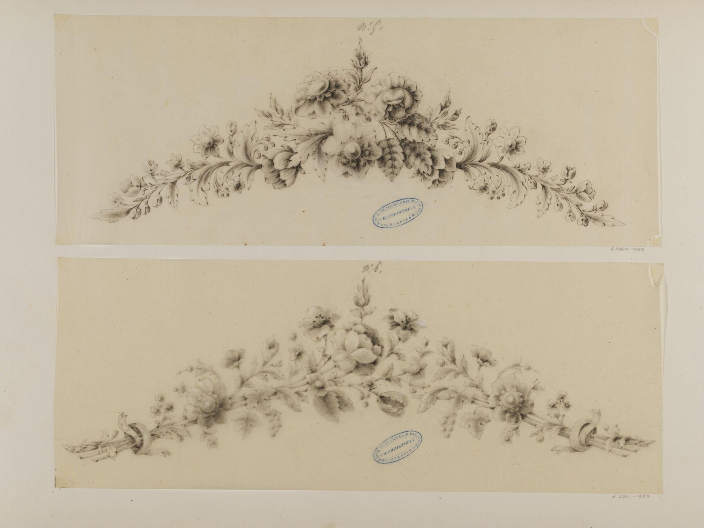 Drawing, Charles Christofle, mid 19th century