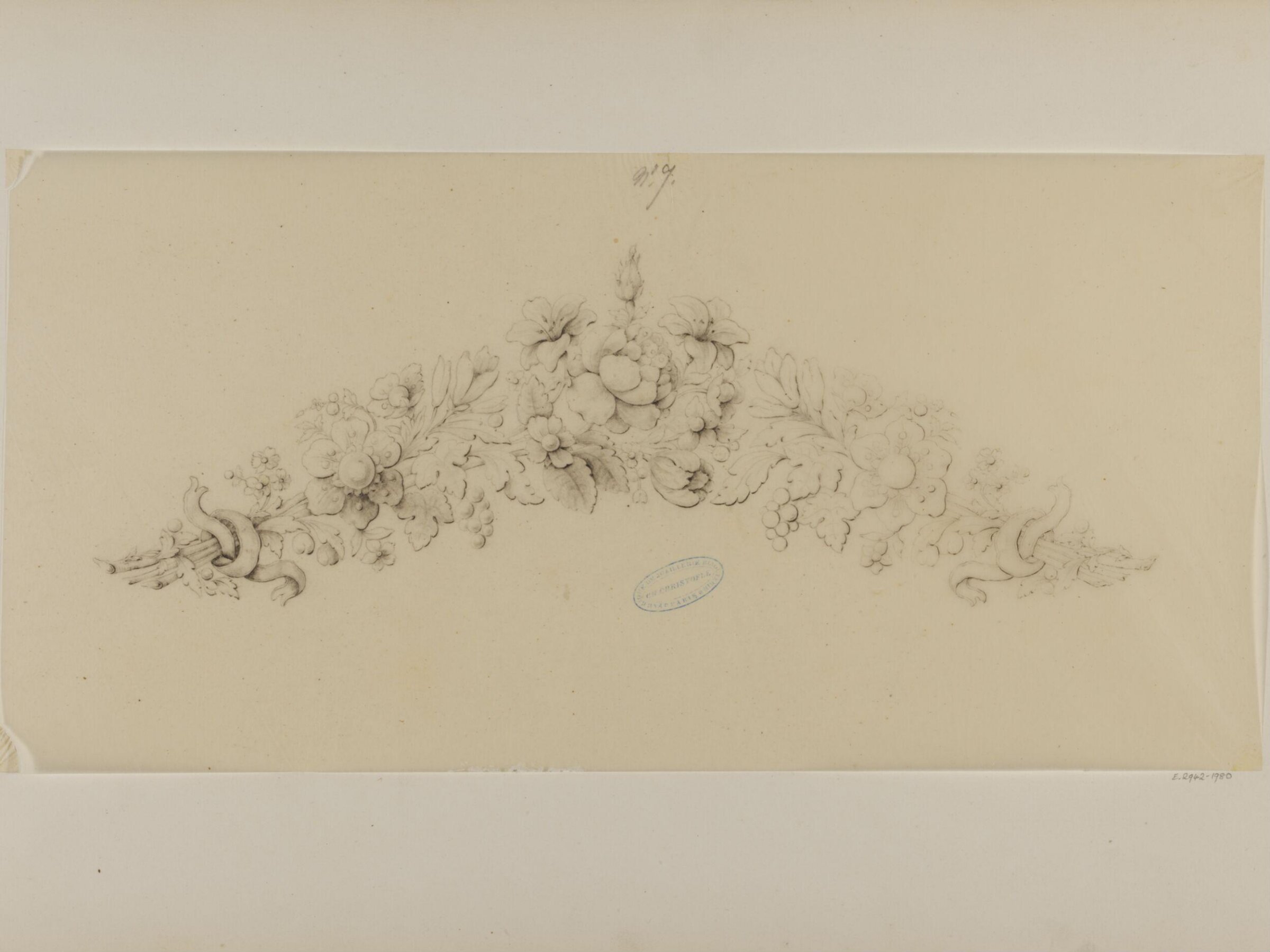 Drawing, Charles Christofle, mid 19th century