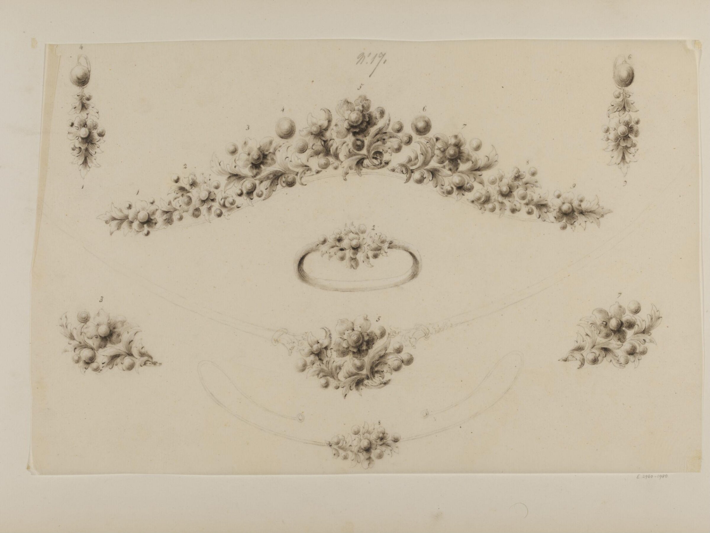 Drawing, Charles Christofle, mid 19th century