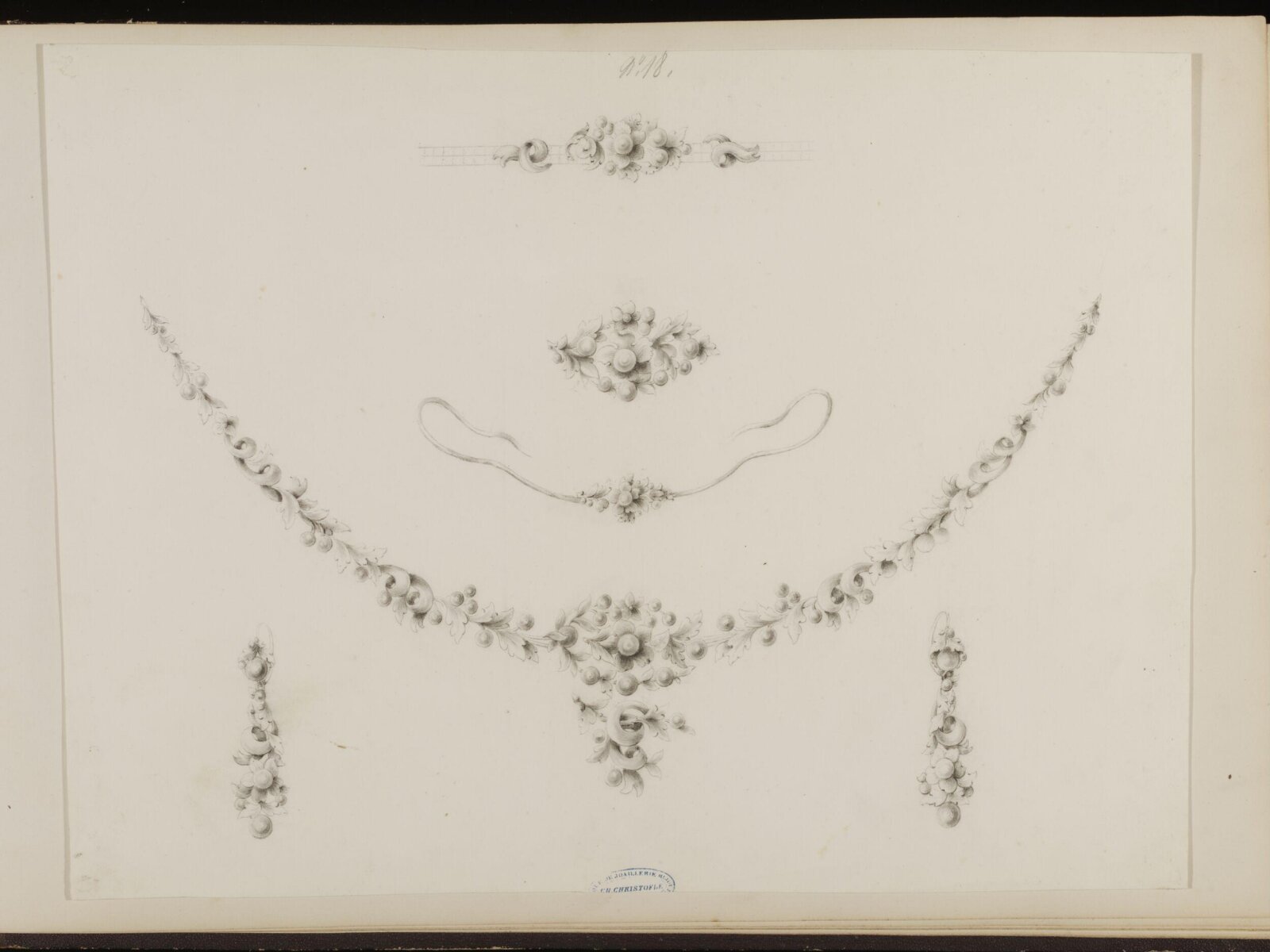 Drawing, Charles Christofle, mid 19th century