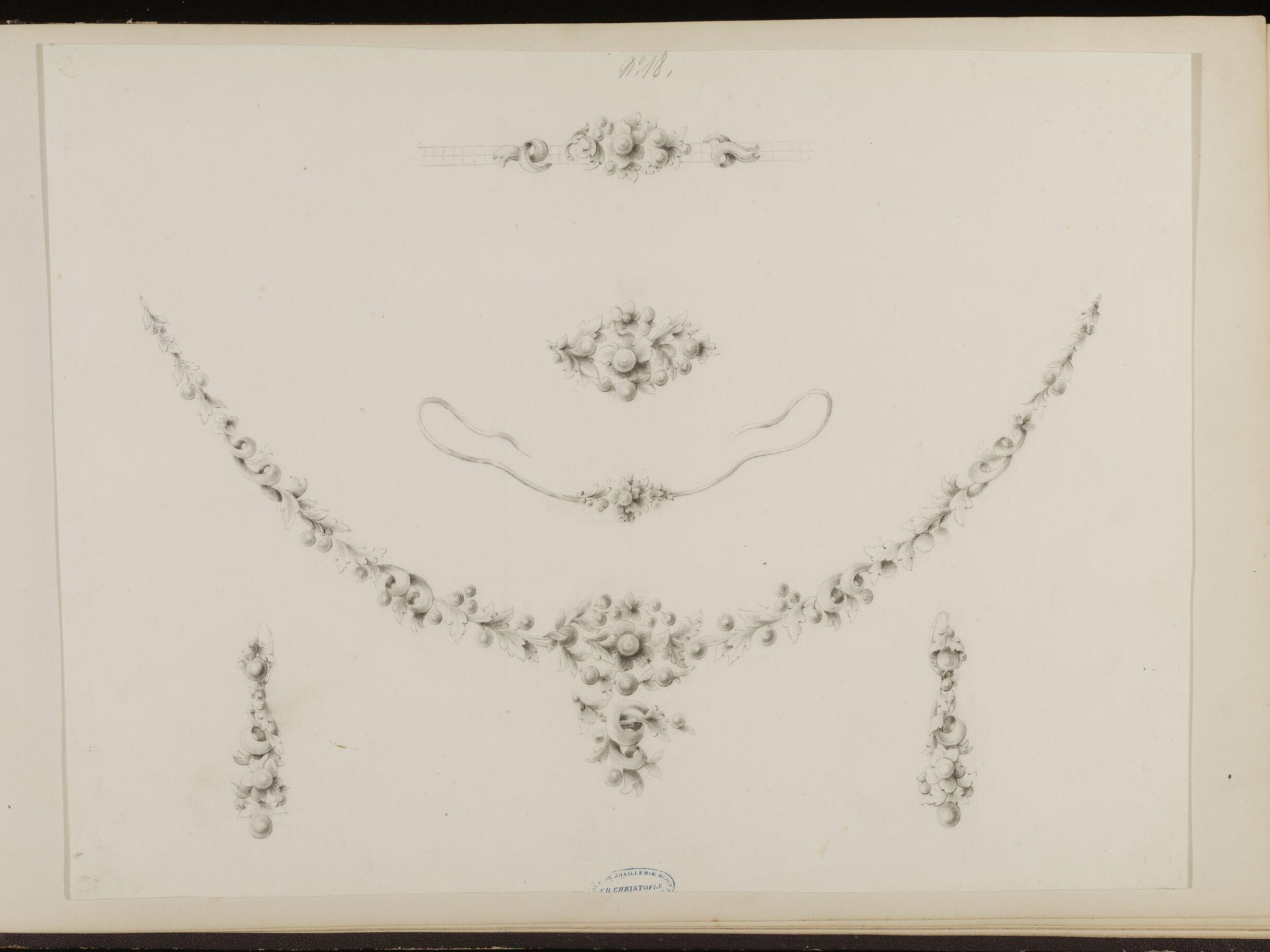 Drawing, Charles Christofle, mid 19th century