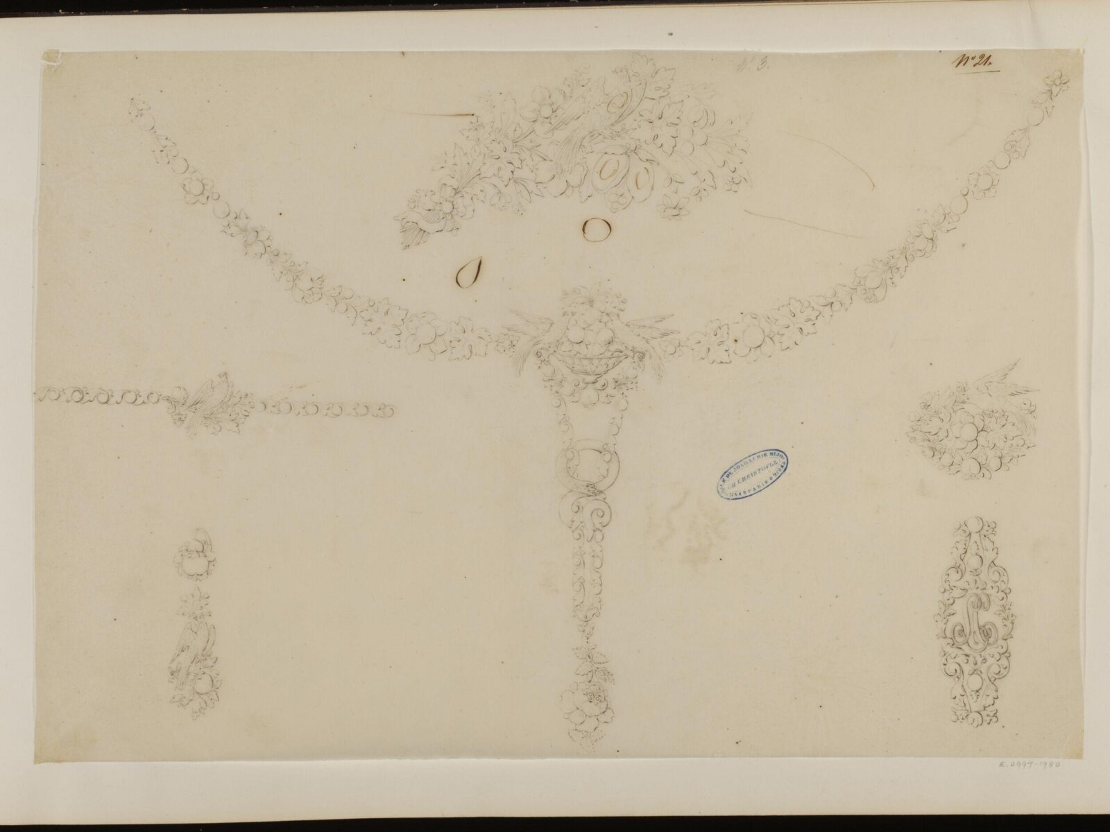 Drawing, Charles Christofle, mid 19th century