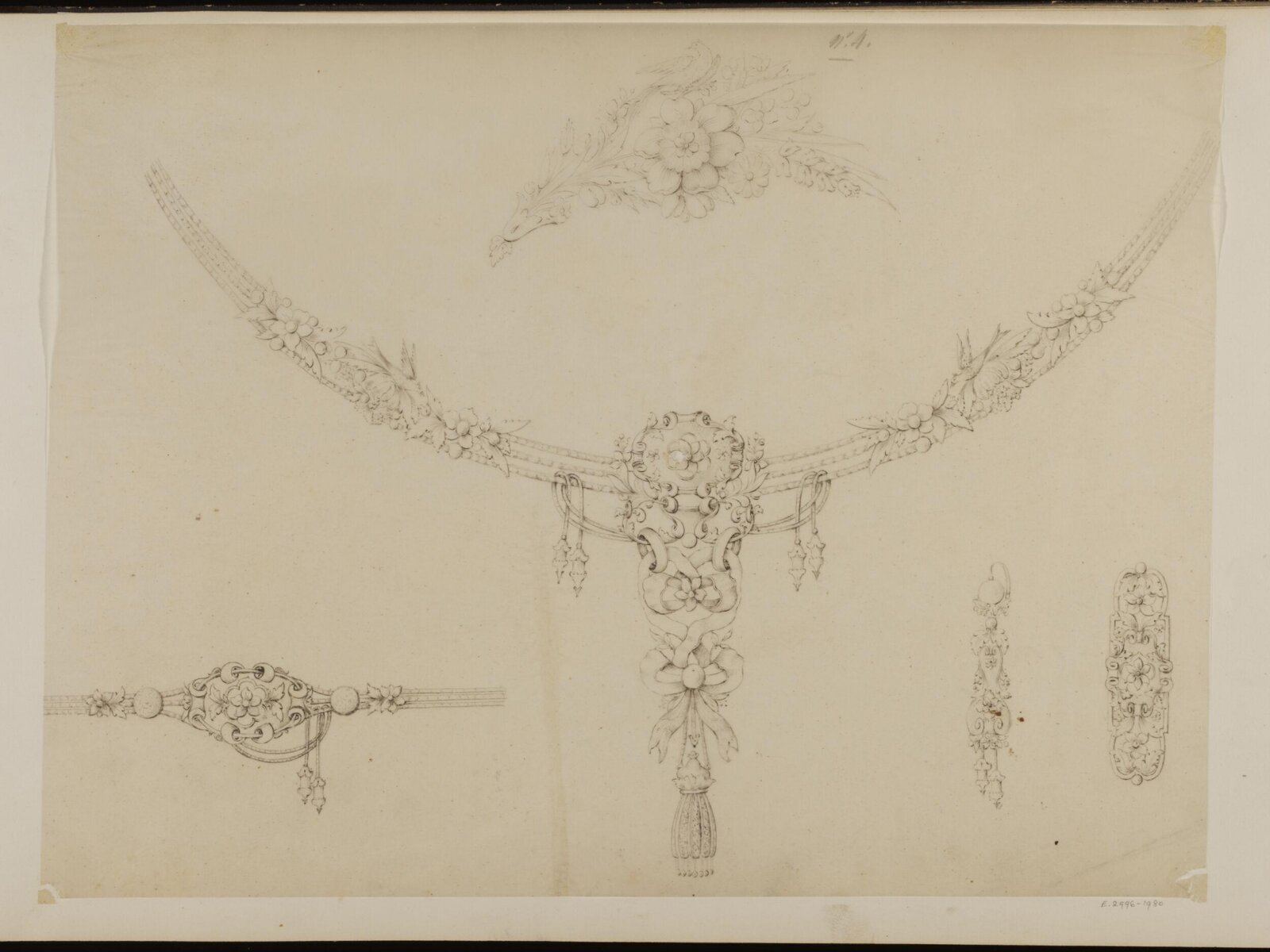 Drawing, Charles Christofle, mid 19th century