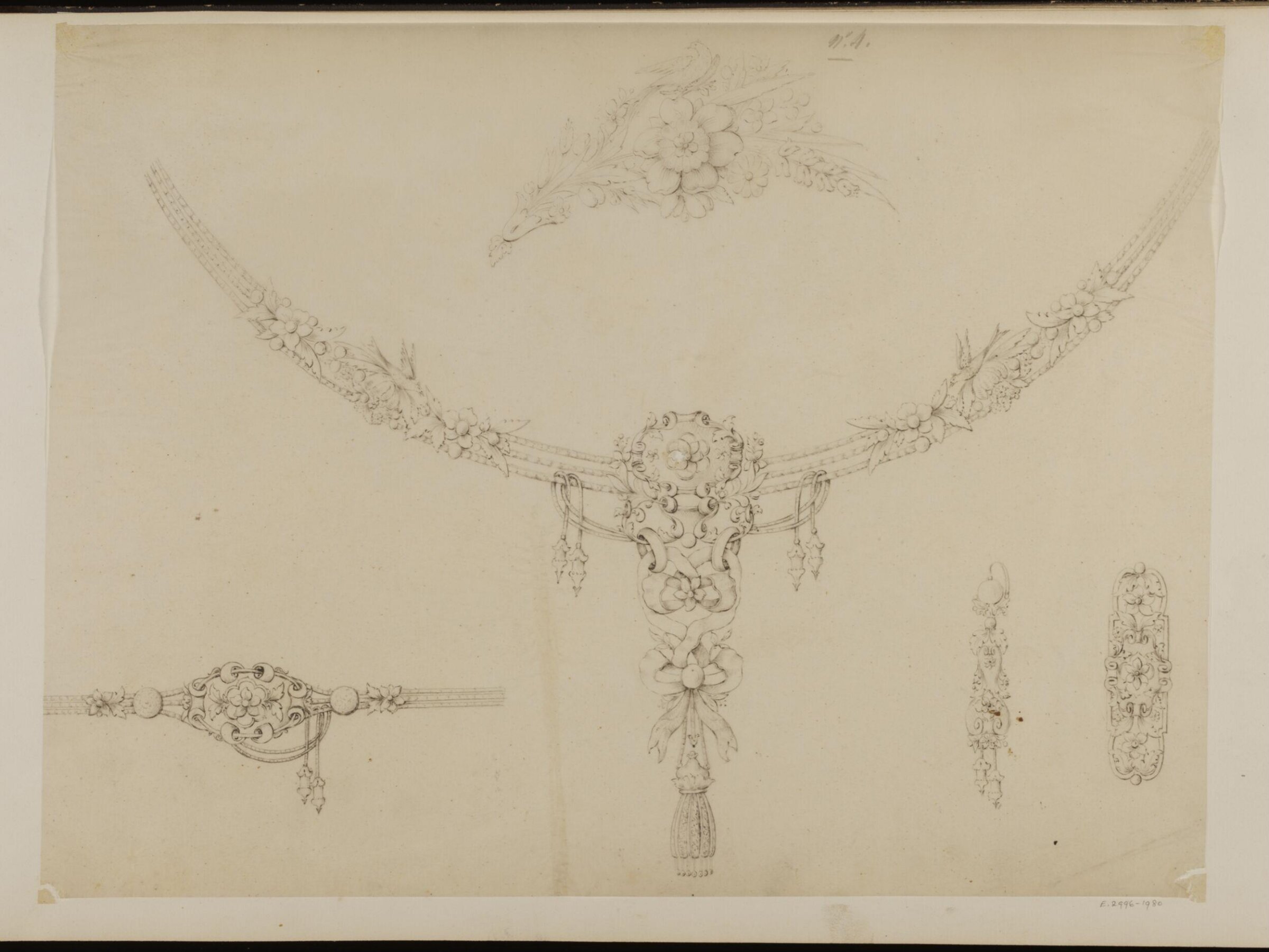 Drawing, Charles Christofle, mid 19th century