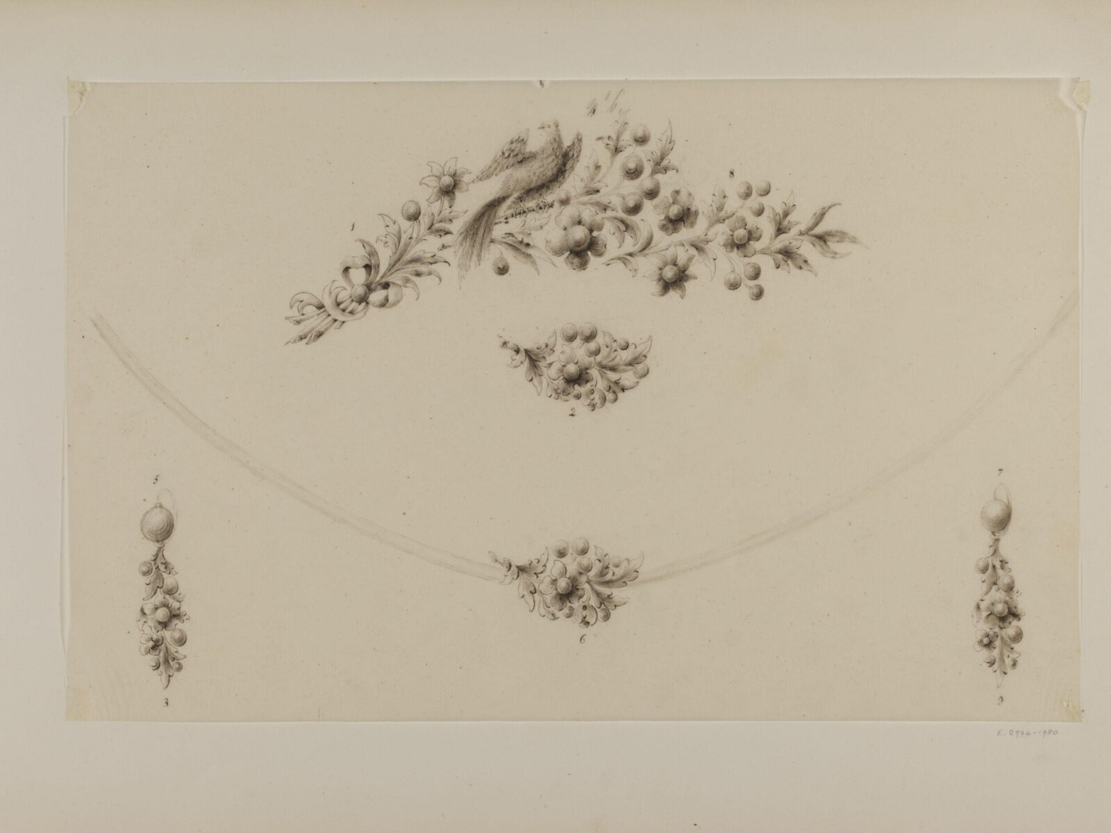 Drawing, Charles Christofle, mid 19th century