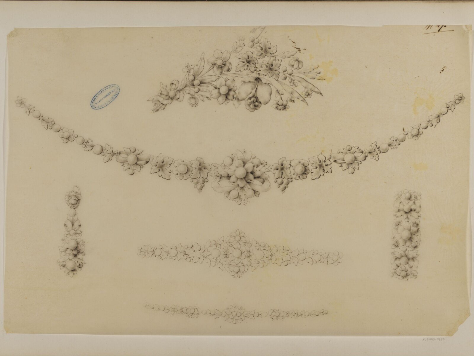 Drawing, Charles Christofle, mid 19th century