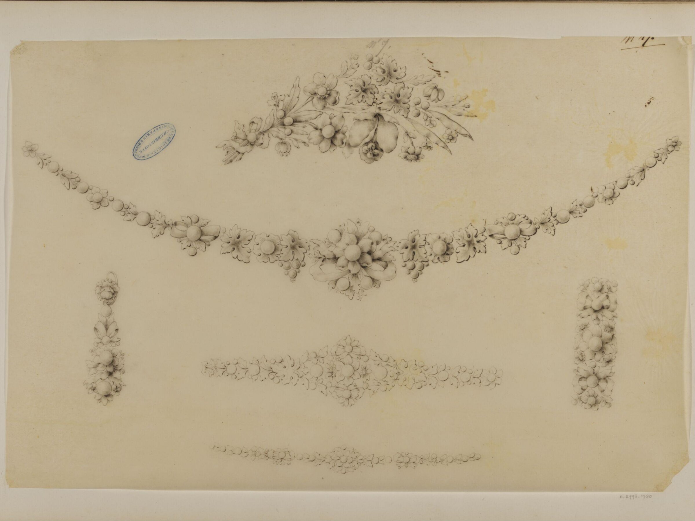 Drawing, Charles Christofle, mid 19th century
