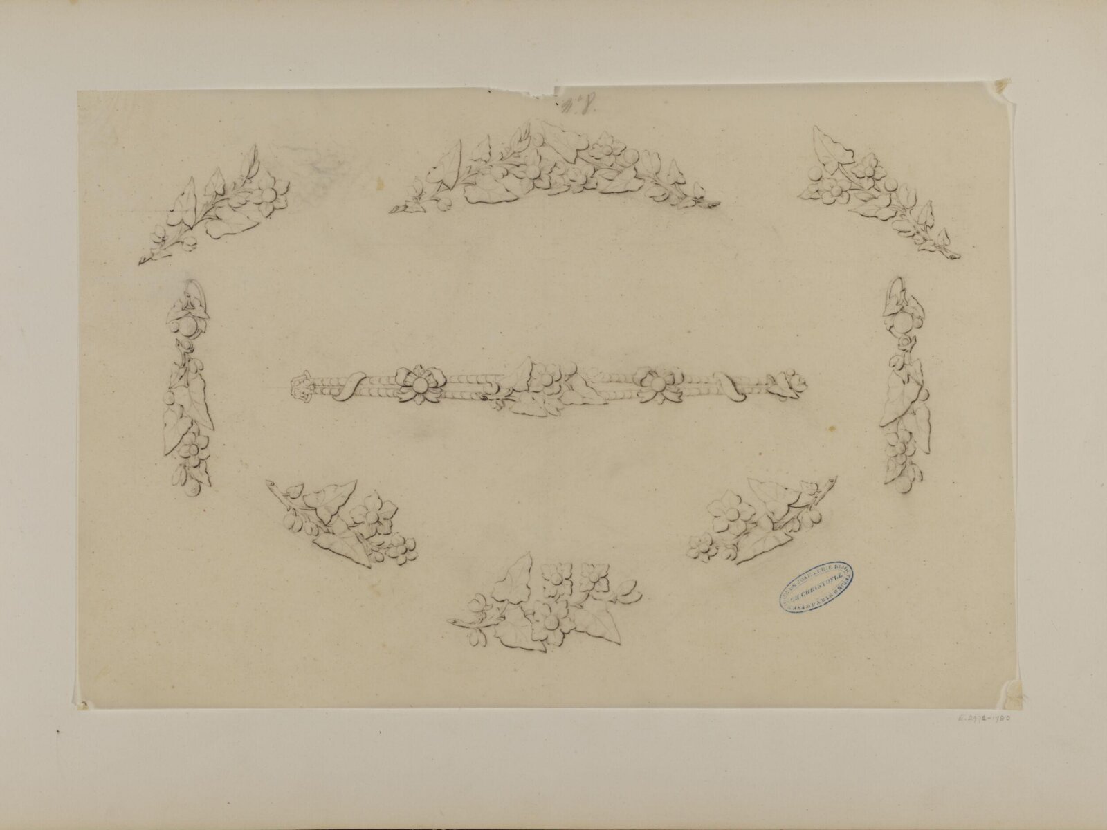 Drawing, Charles Christofle, mid 19th century