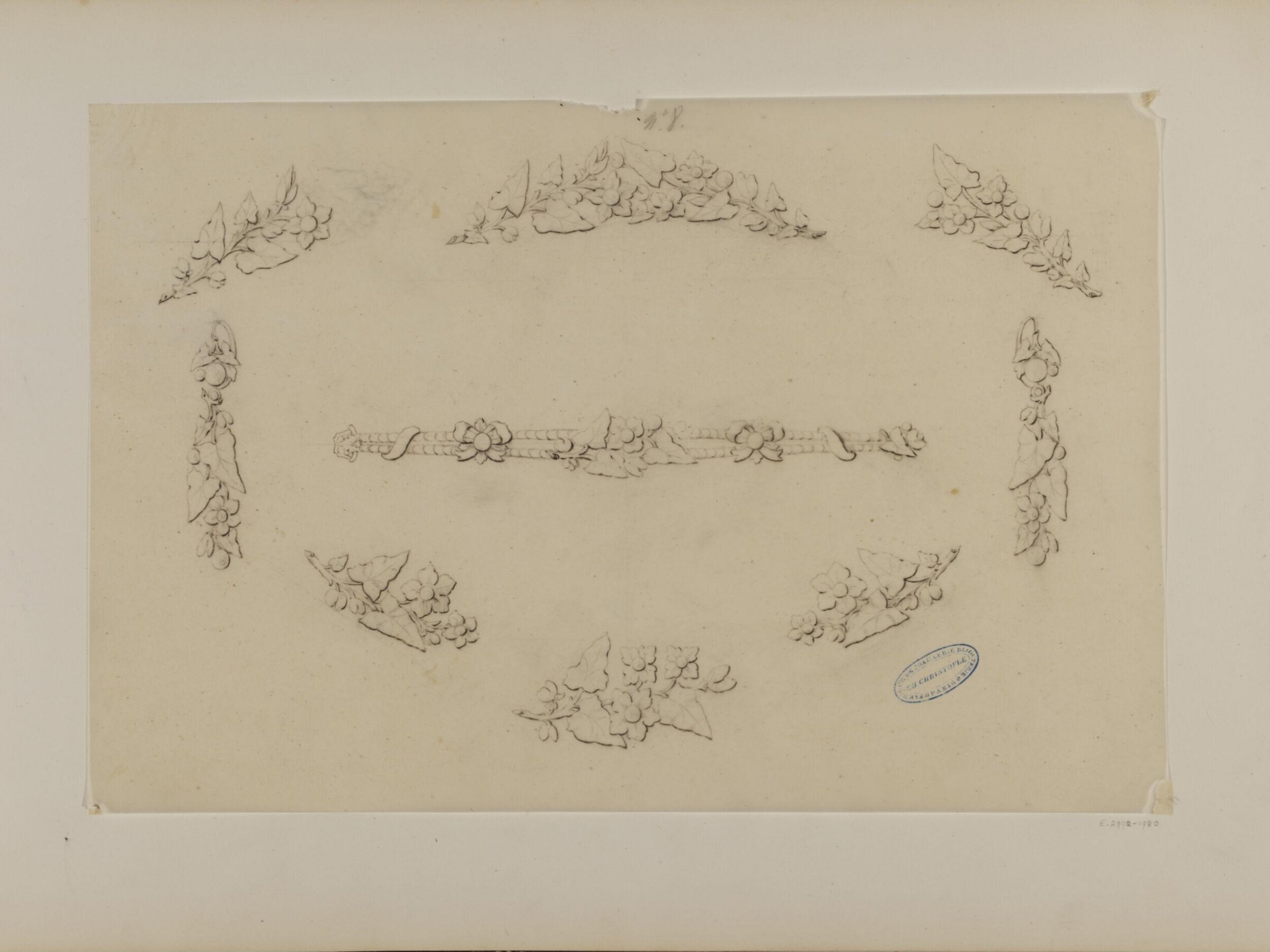 Drawing, Charles Christofle, mid 19th century
