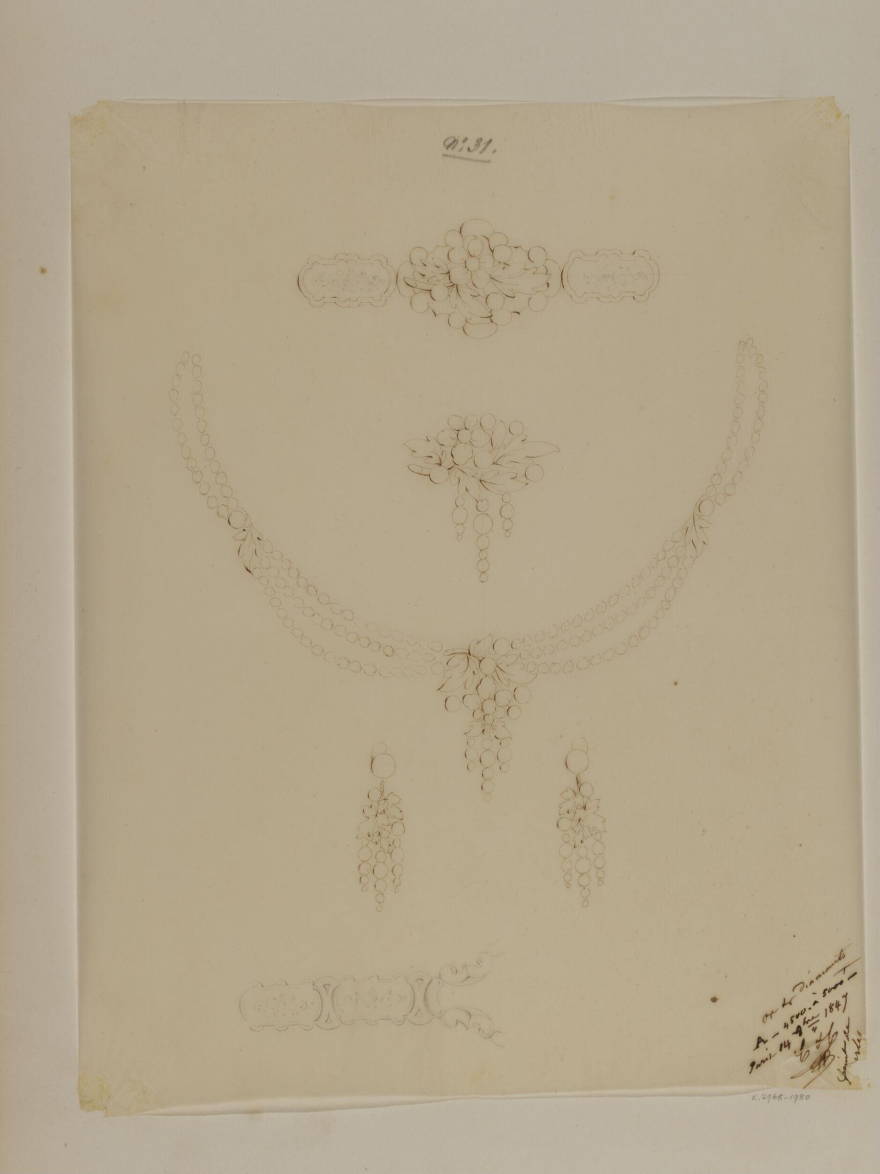 Drawing, Charles Christofle, mid 19th century