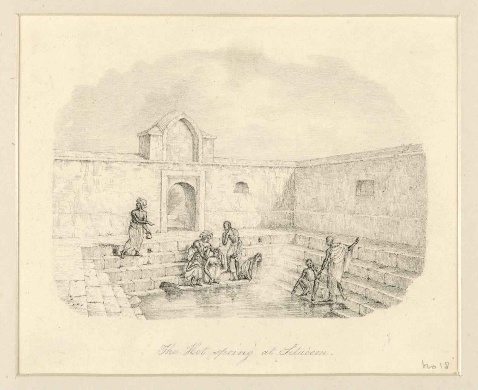 The Hot Spring at Sitacoon, Robert Captain Smith, 1828-33