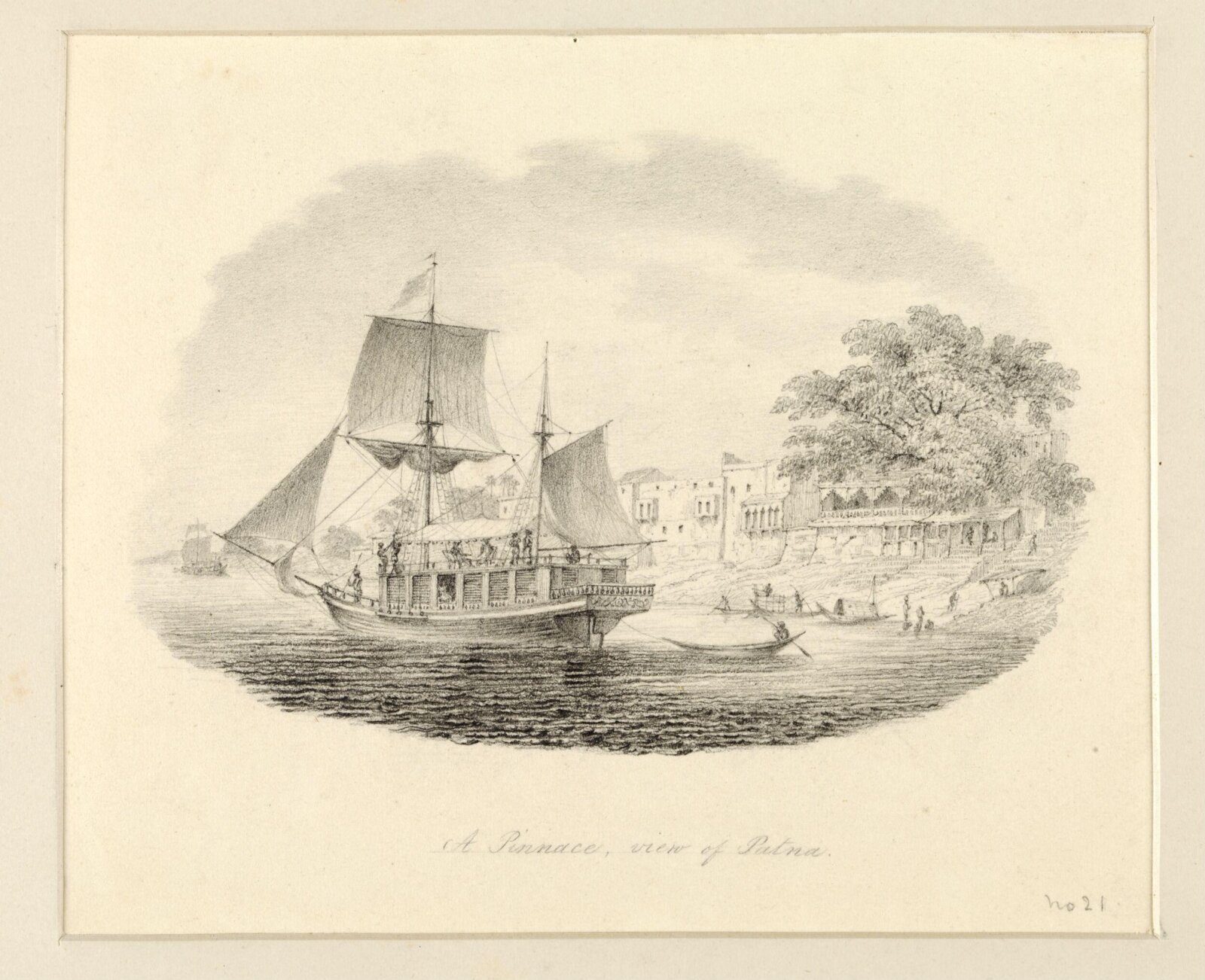 A Pinnace, view of Patna., Captain Robert Smith, 1828-33
