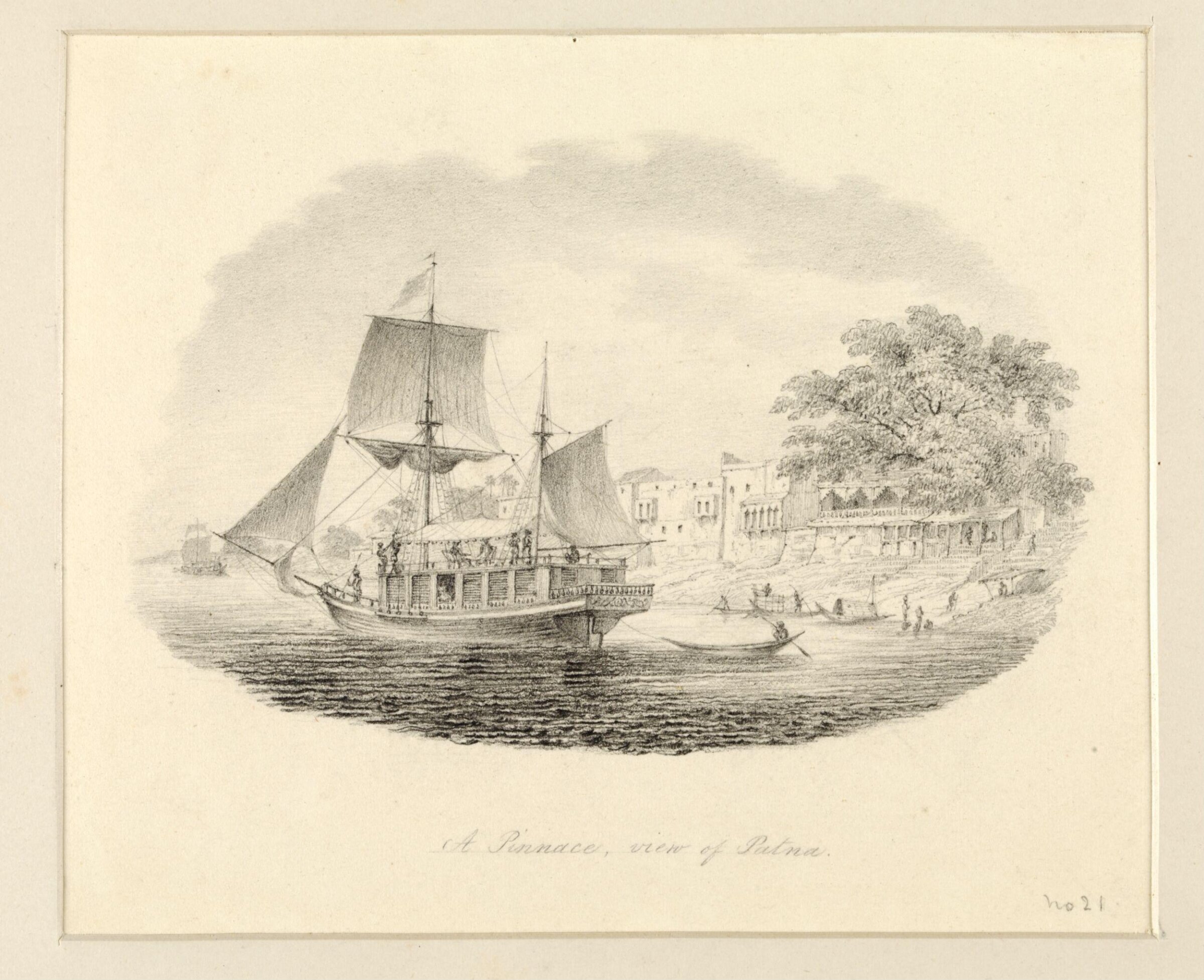 A Pinnace, view of Patna., Captain Robert Smith, 1828-33