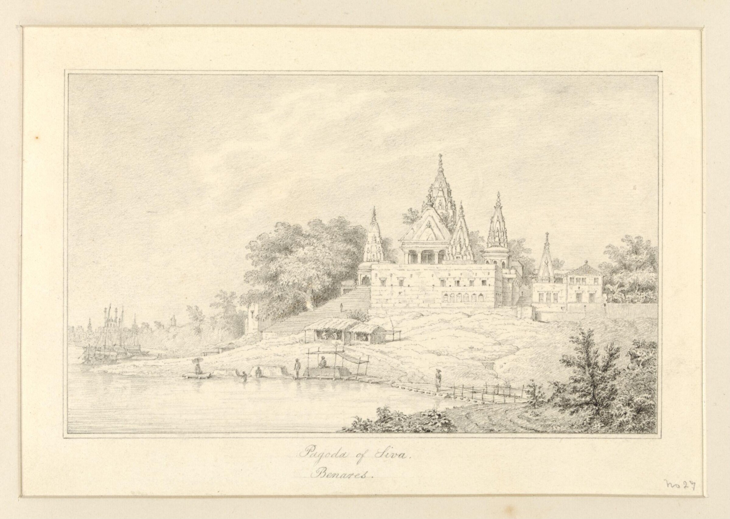 Pagoda of Siva, Benares, Robert Captain Smith, 1828-33