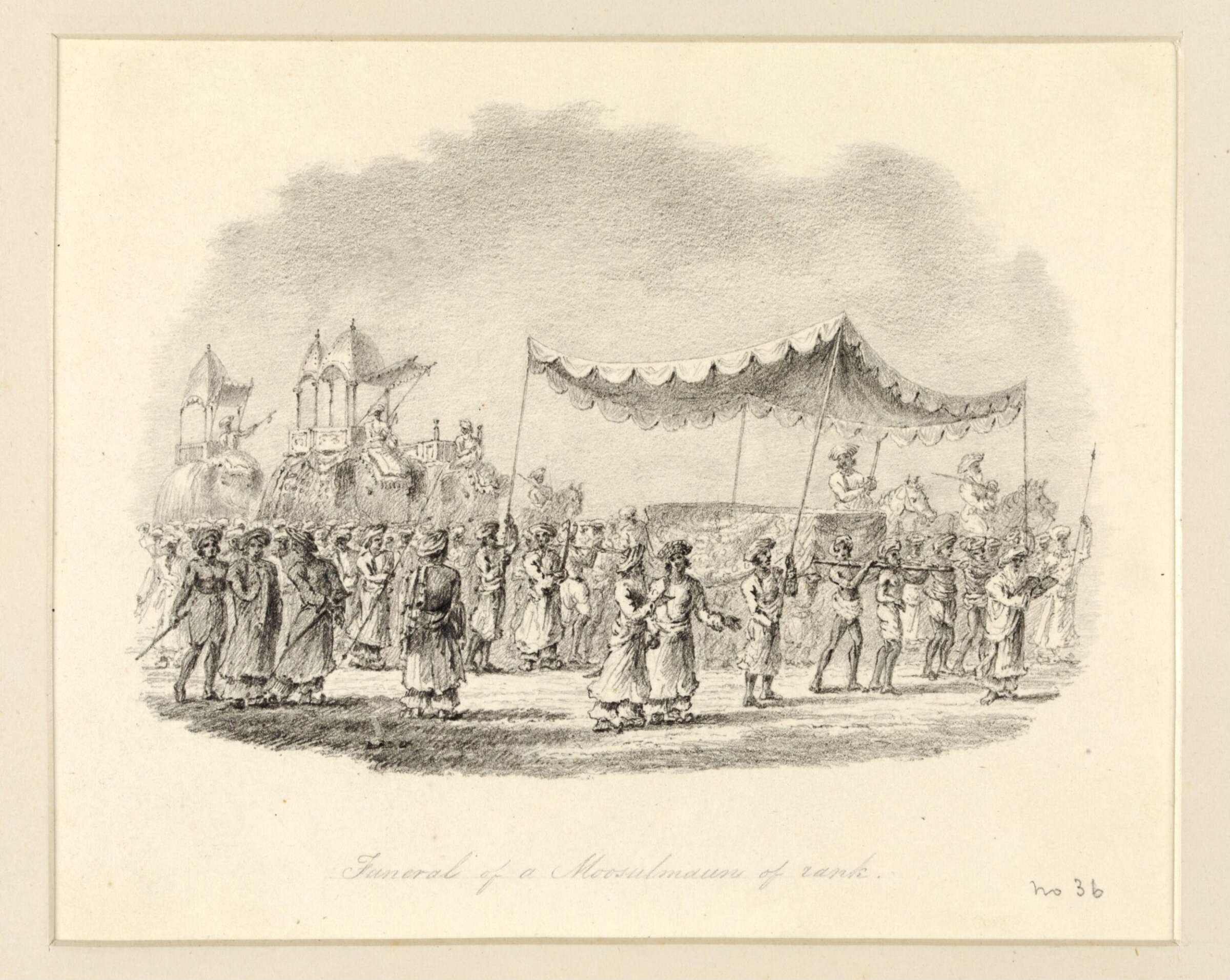 "Funeral of a Moosulmaun of rank"., Captain Robert Smith, 1828-33